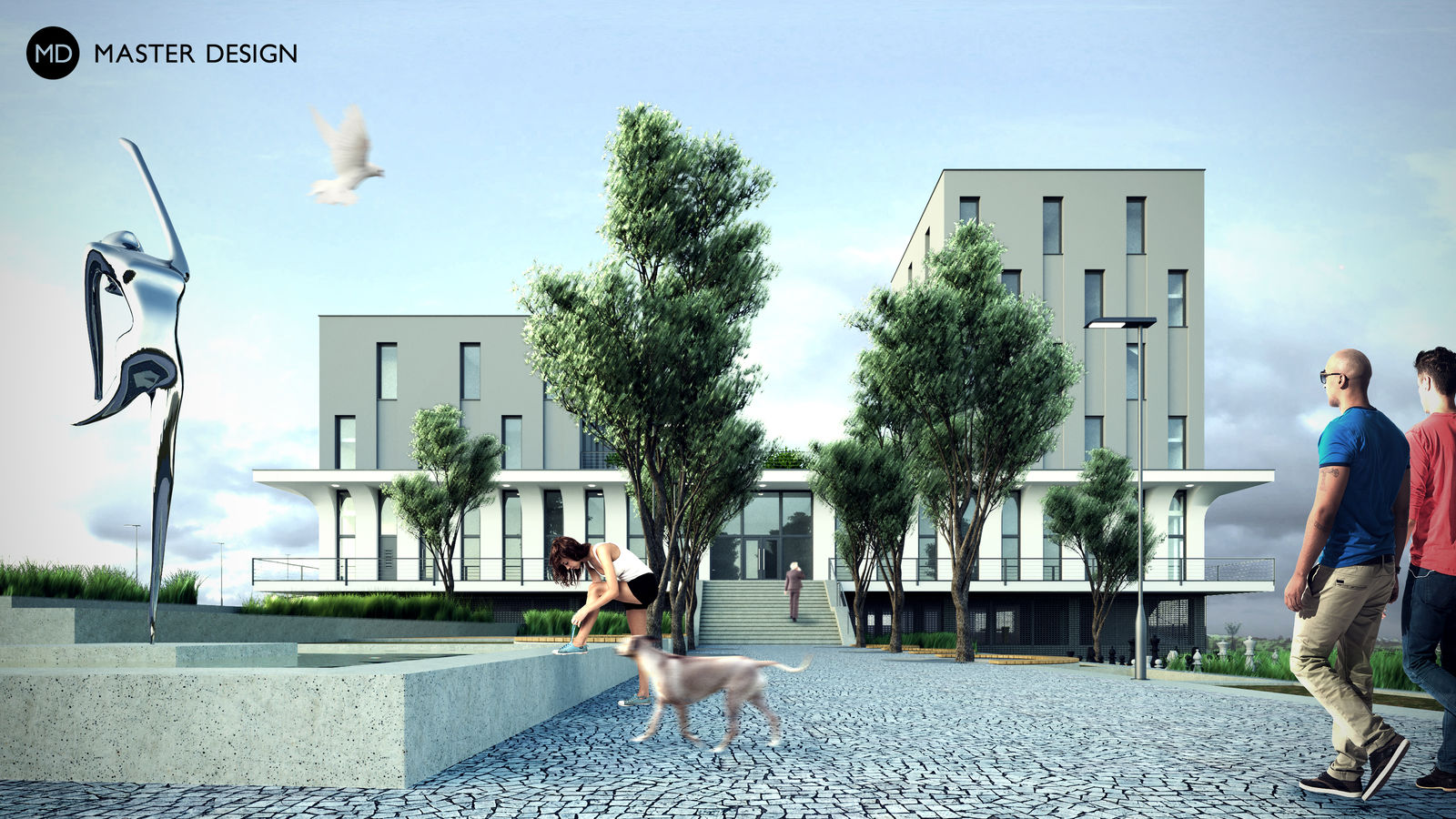 Multifunctional and residential building KvartetMuglinov - visualisation3
