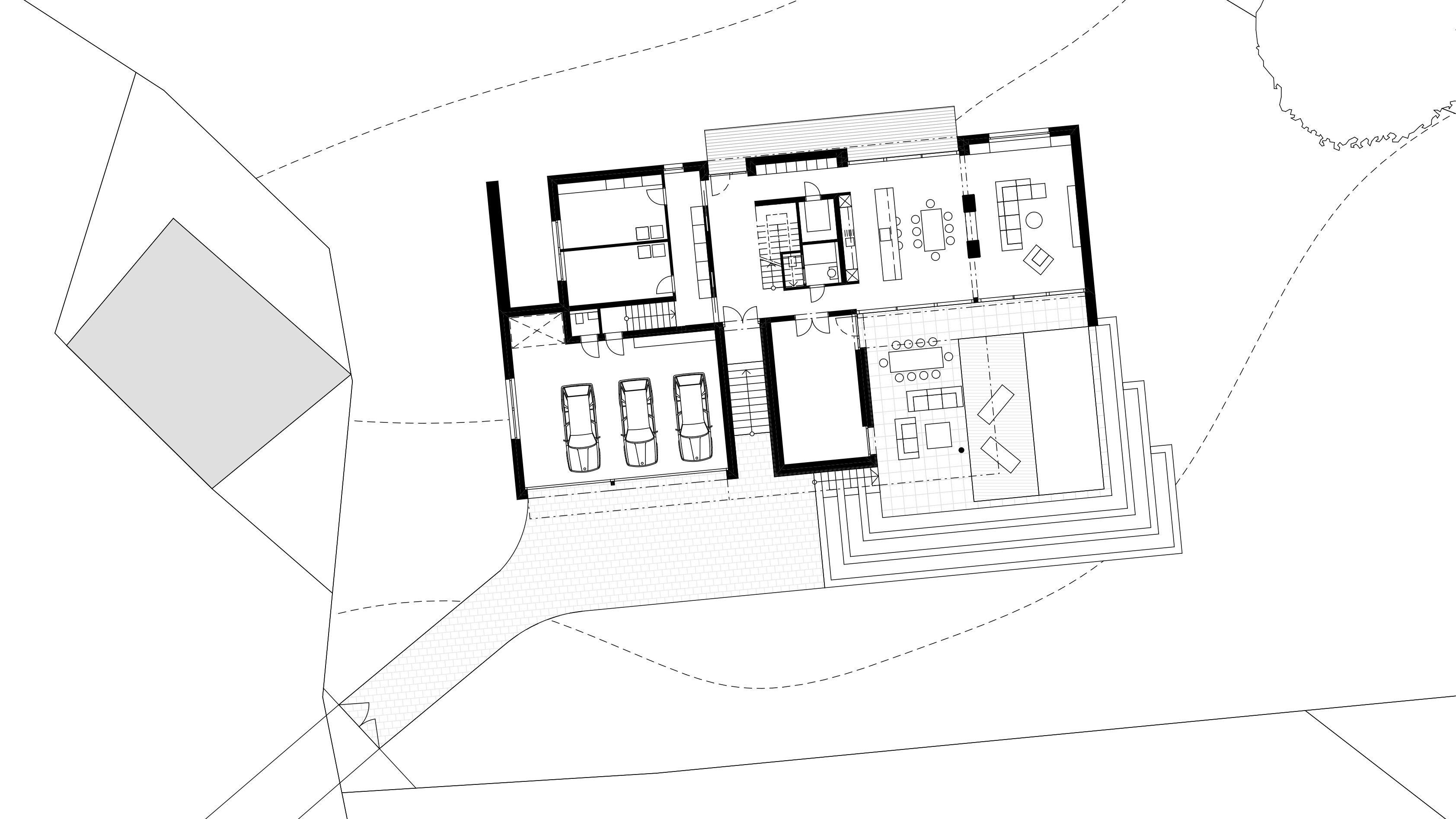 Modern functionalist villa with round windowVrchoslav - visualisation5