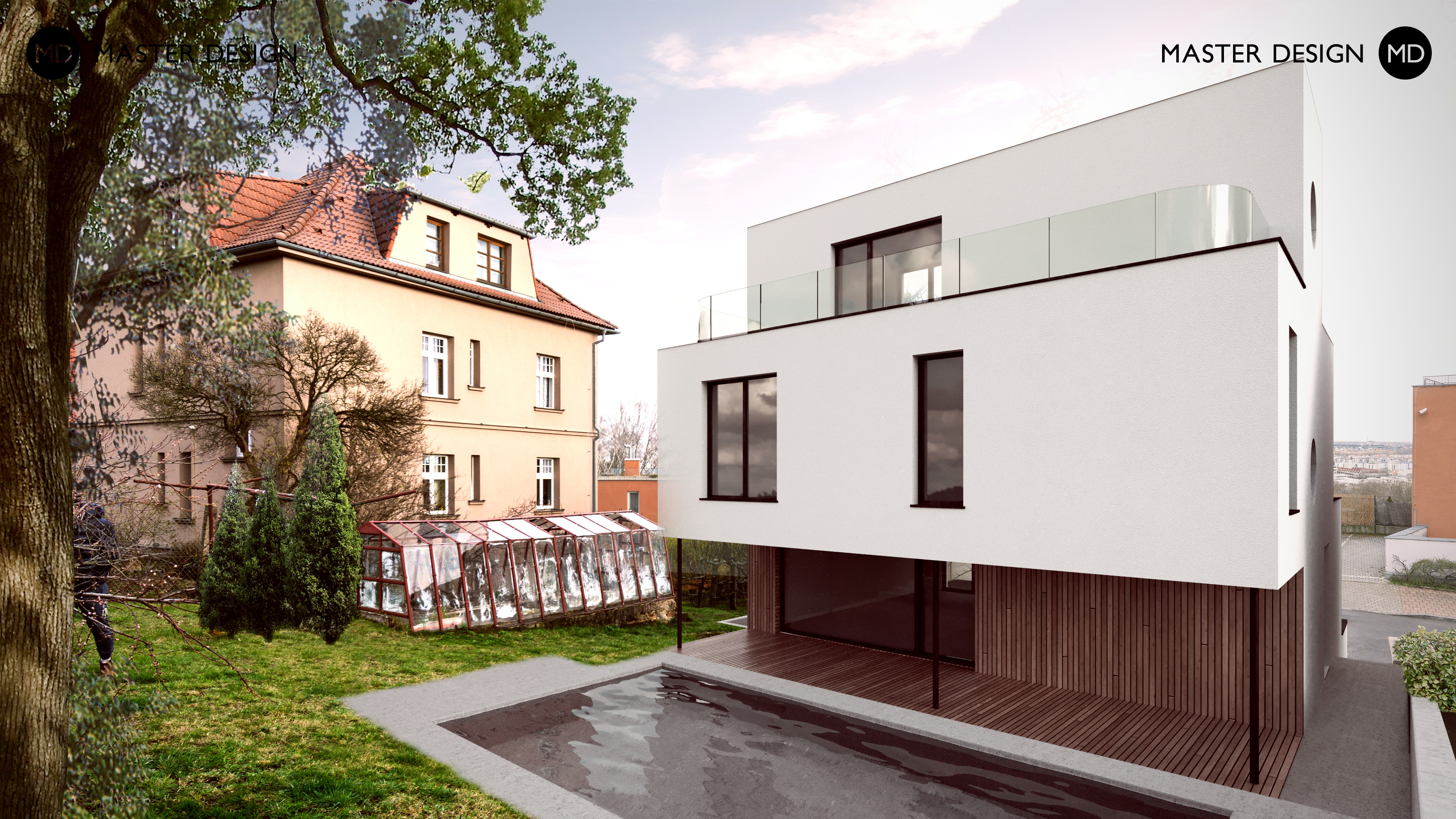 Novodobý ZikkuratPraha Vysočany - vizualizace2 Novodobý ZikkuratPraha Vysočany - vizualizace2