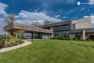 Luxury villa with wooden and stone facades - Jihlava - main visualisation