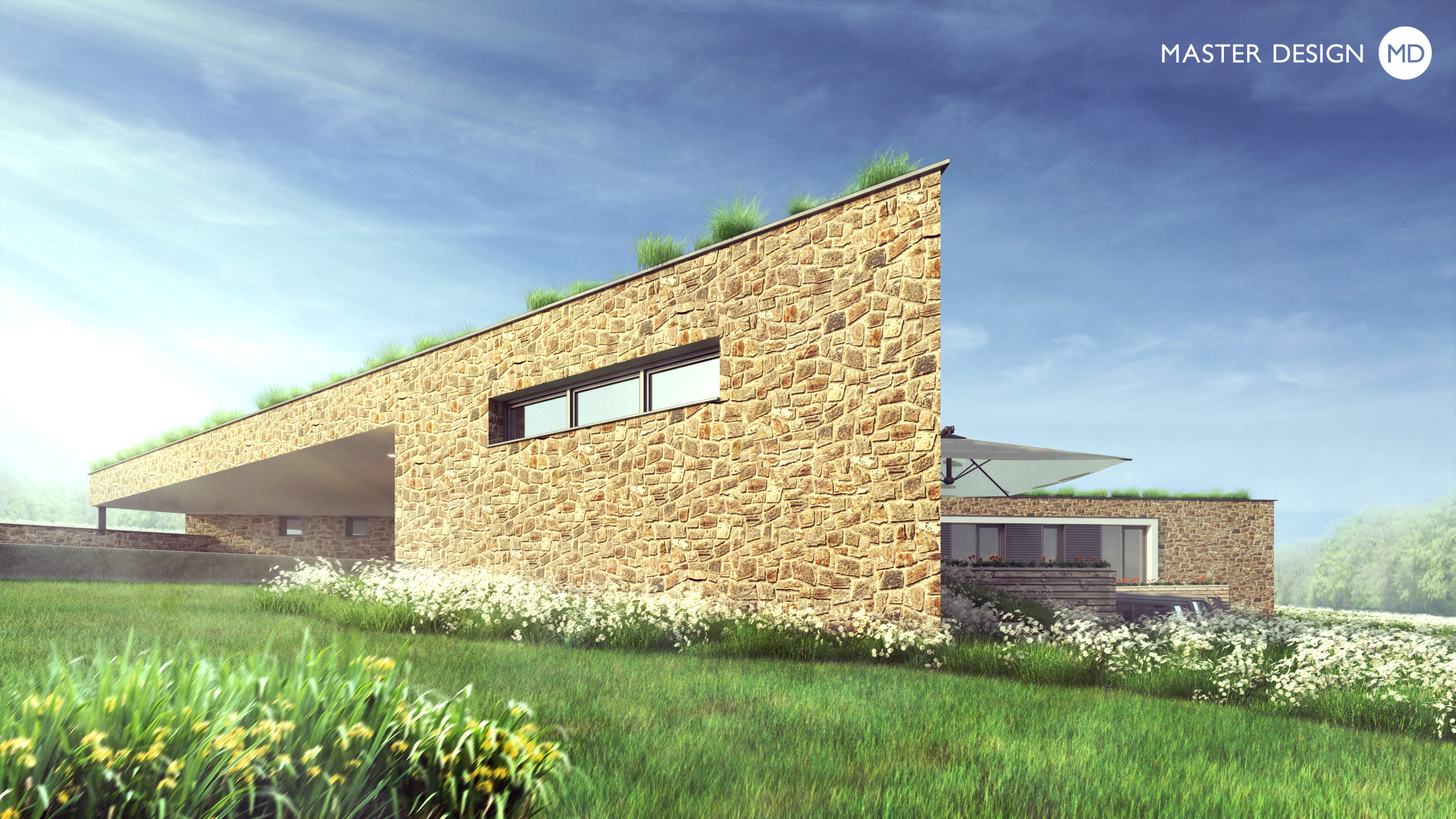 The Tuscan Style Modern Villa with AtriumNový Jičín - visualisation2 The Tuscan Style Modern Villa with AtriumNový Jičín - visualisation2