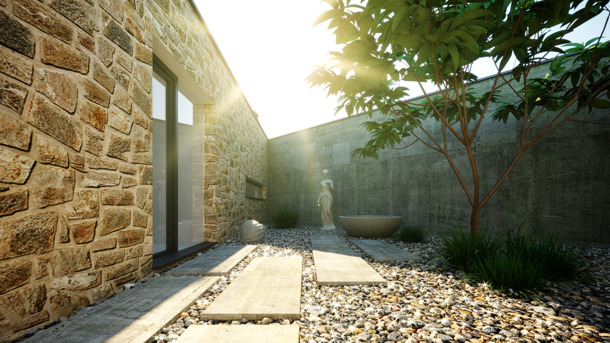 The Tuscan Style Modern Villa with AtriumNový Jičín - visualisation4 The Tuscan Style Modern Villa with AtriumNový Jičín - visualisation4