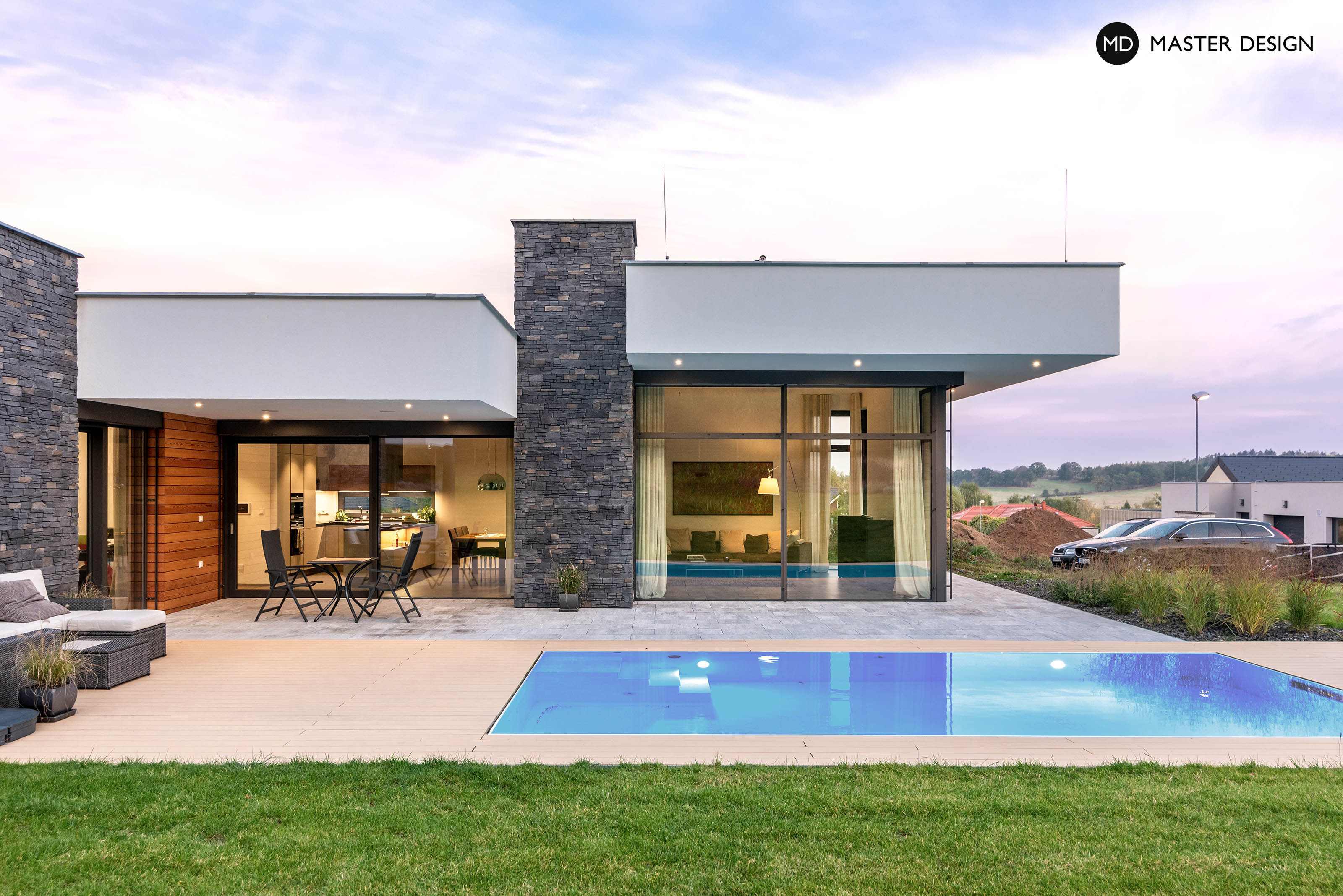 Bungalow with swimmingpool and elevated ceilingPraha Východ - visualisation3
