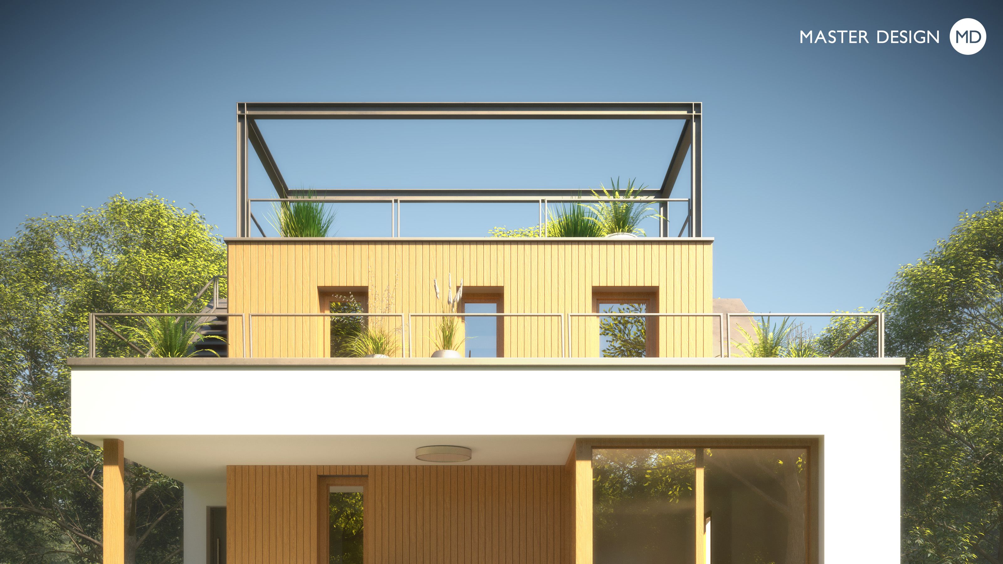 Small house with roof lookout reconstruction Zhoř - visualisation2