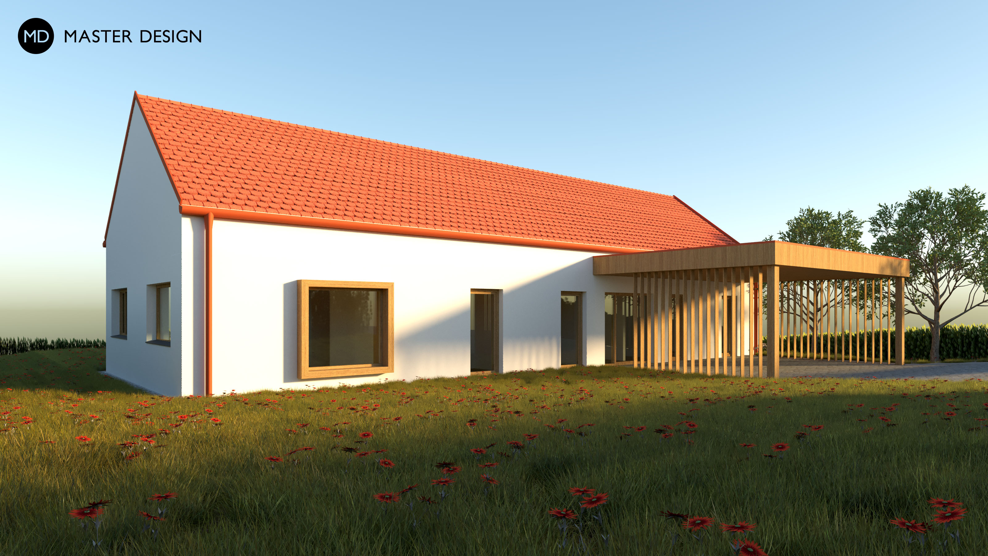 Rodinný dům, ve kterém se střetává moderní s tradičnímSulice - vizualizace2 Rodinný dům, ve kterém se střetává moderní s tradičnímSulice - vizualizace2
