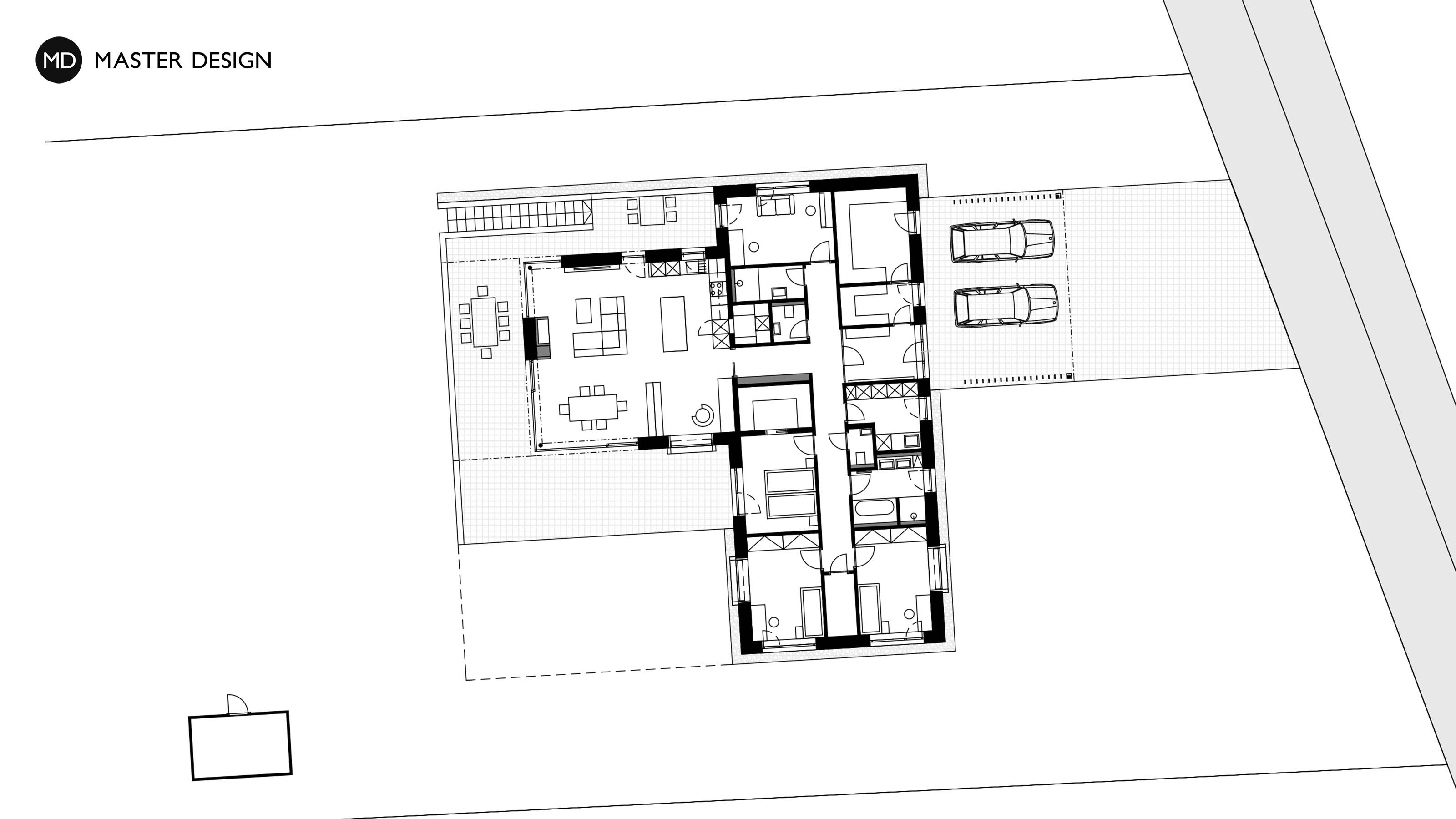Rodinný dům, ve kterém se střetává moderní s tradičnímSulice - vizualizace4 Rodinný dům, ve kterém se střetává moderní s tradičnímSulice - vizualizace4