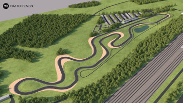 Závodní okruh Motokáry Oldřichov s administrativní budovou, restaurací a campem - Teplice - hlavní vizualizace