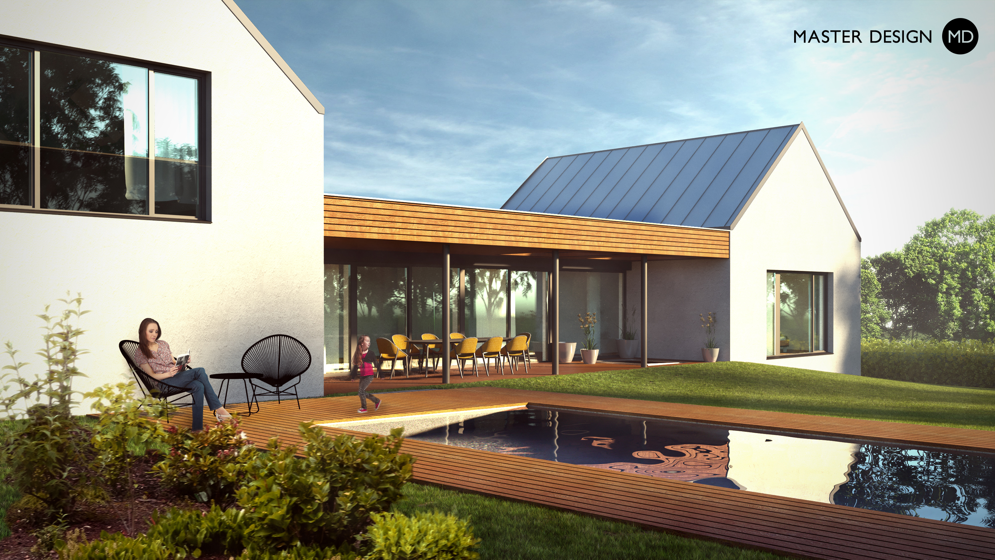 Family House with Traditional Shapes and Fitness Zone near the ForestLetkov - visualisation3
