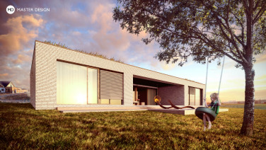 Symmetrical bungalow with bio-climatic pergola - Ostrava - main visualisation