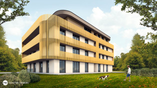 Organic Block of Flats in the Greenery - Praha Hodkovičky - main visualisation