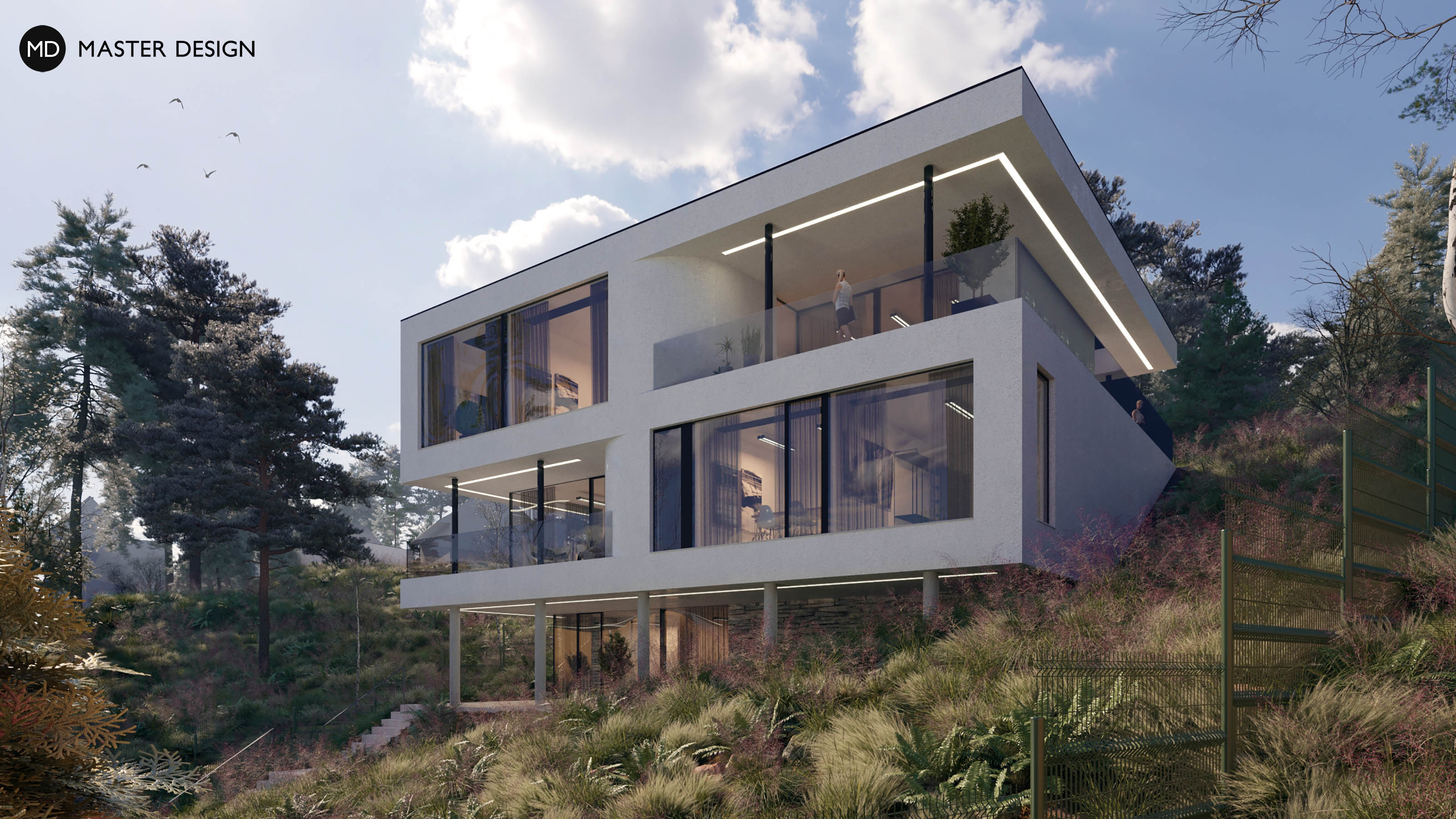 Villa Floating among the Pine TreesPraha Stodůlky - visualisation2