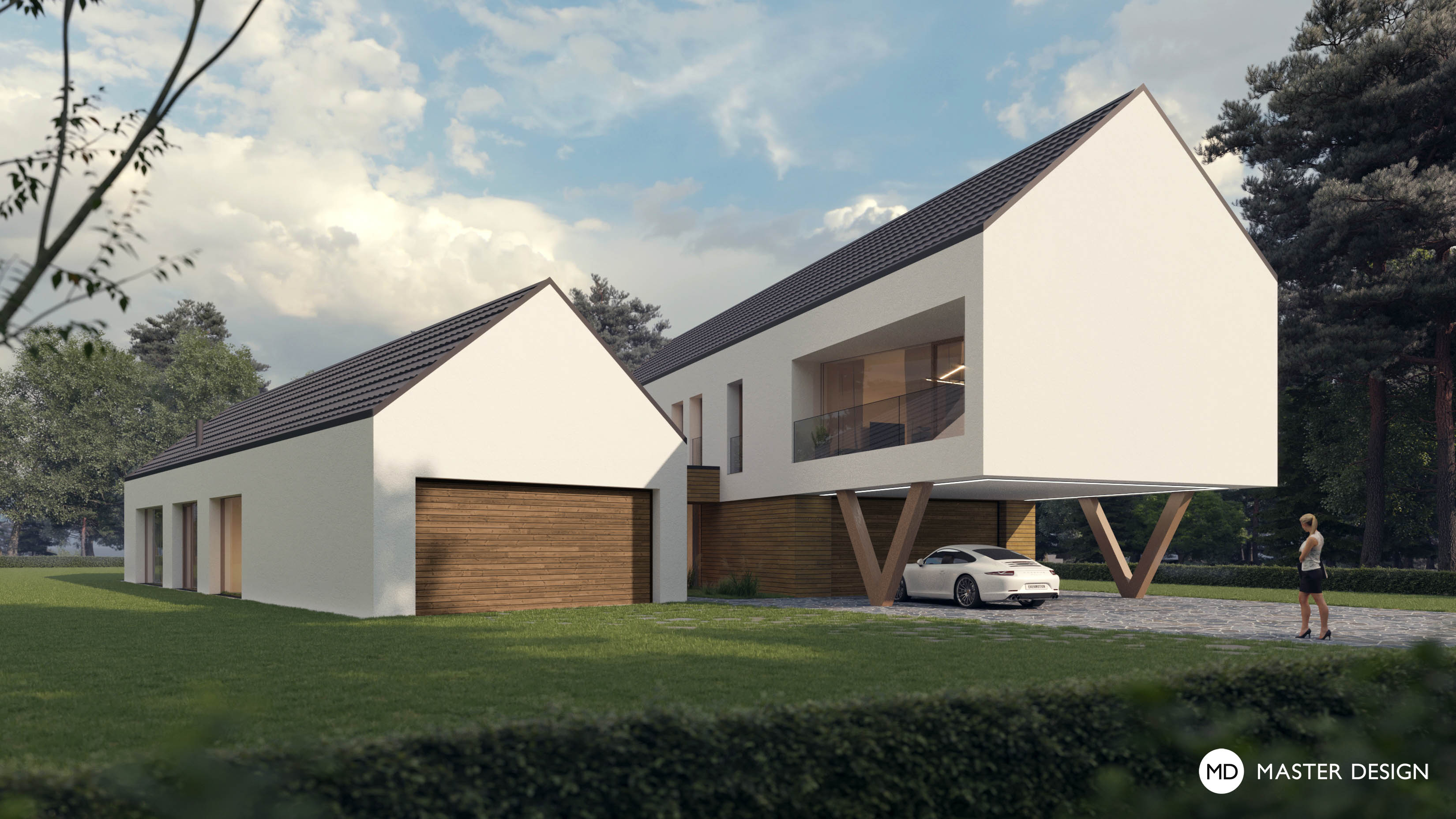 Country Villa Turned towards the View of Kunětická HoraStaré Hradiště - visualisation2 Country Villa Turned towards the View of Kunětická HoraStaré Hradiště - visualisation2