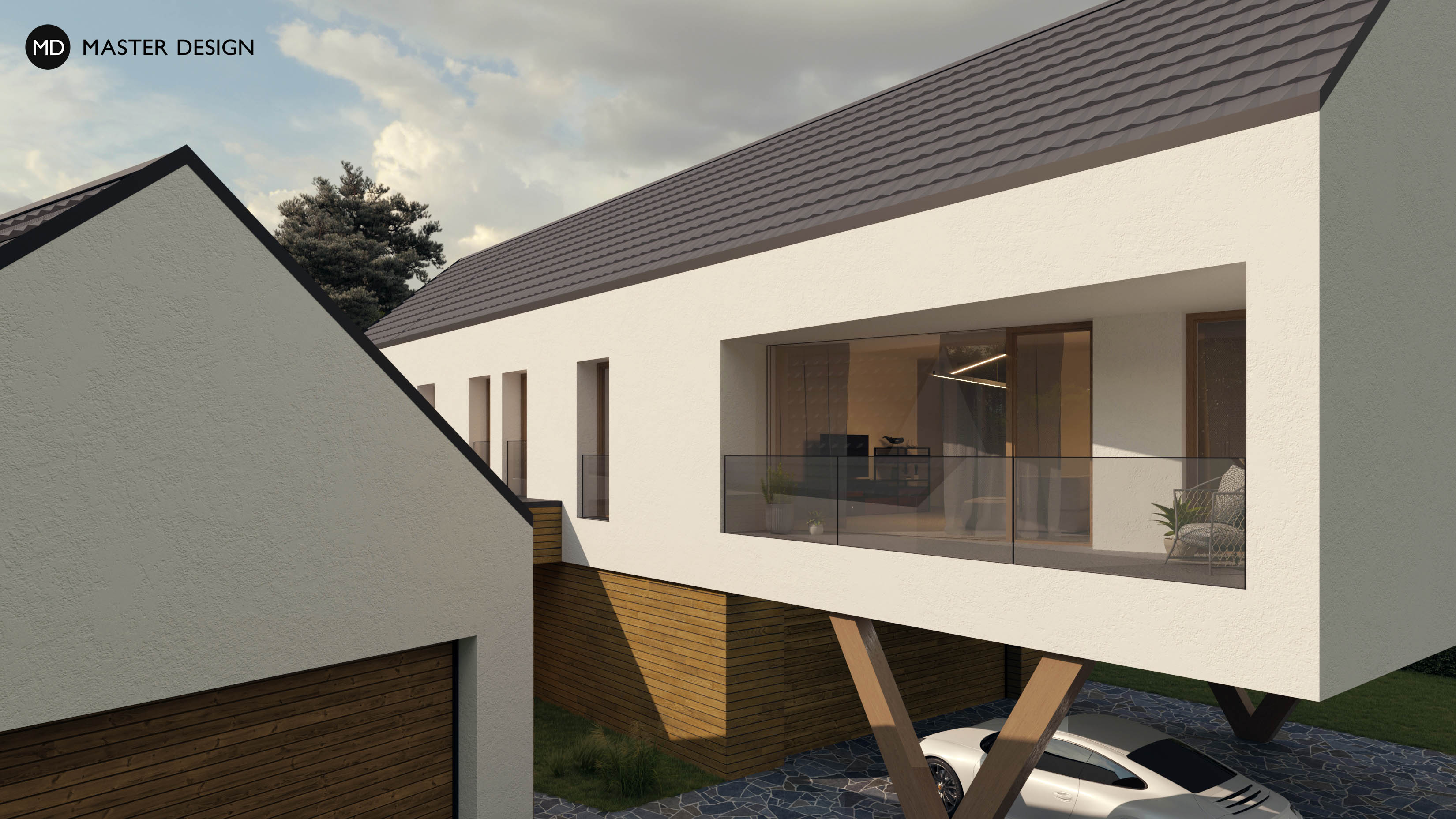 Country Villa Turned towards the View of Kunětická HoraStaré Hradiště - visualisation3 Country Villa Turned towards the View of Kunětická HoraStaré Hradiště - visualisation3