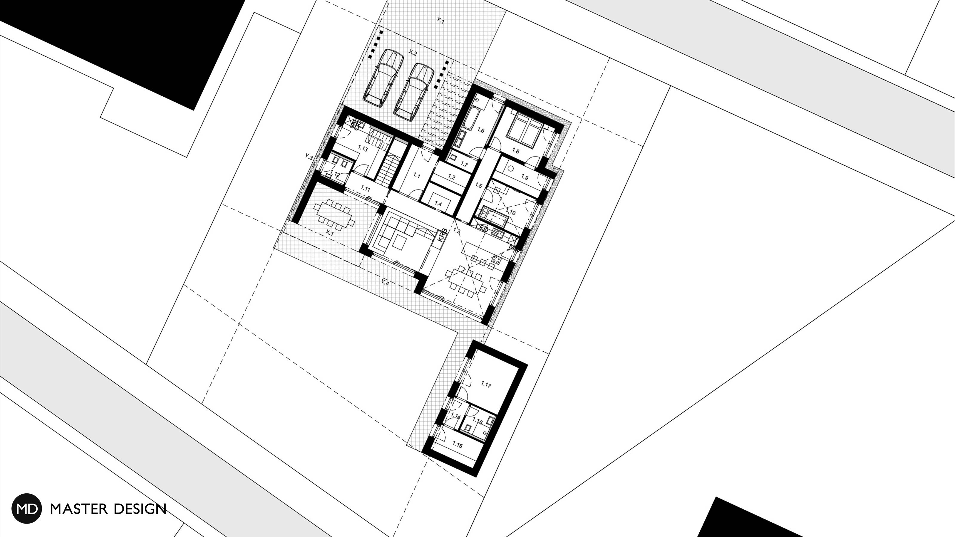 A House with a Pitched Roof Dressed in Trapezoidal Sheet MetalKadaň - visualisation4