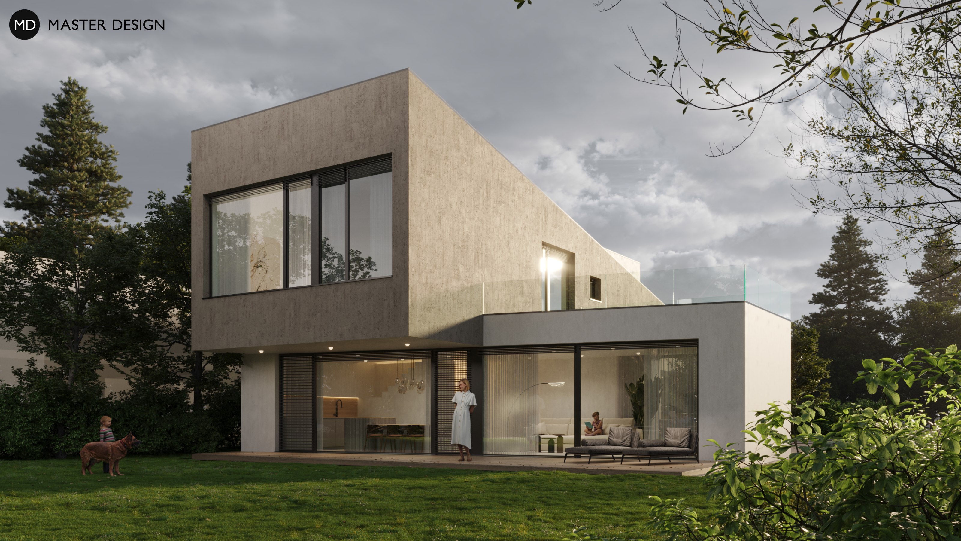 Facing the forest, with its back to the townÚjezd nad lesy - visualisation2