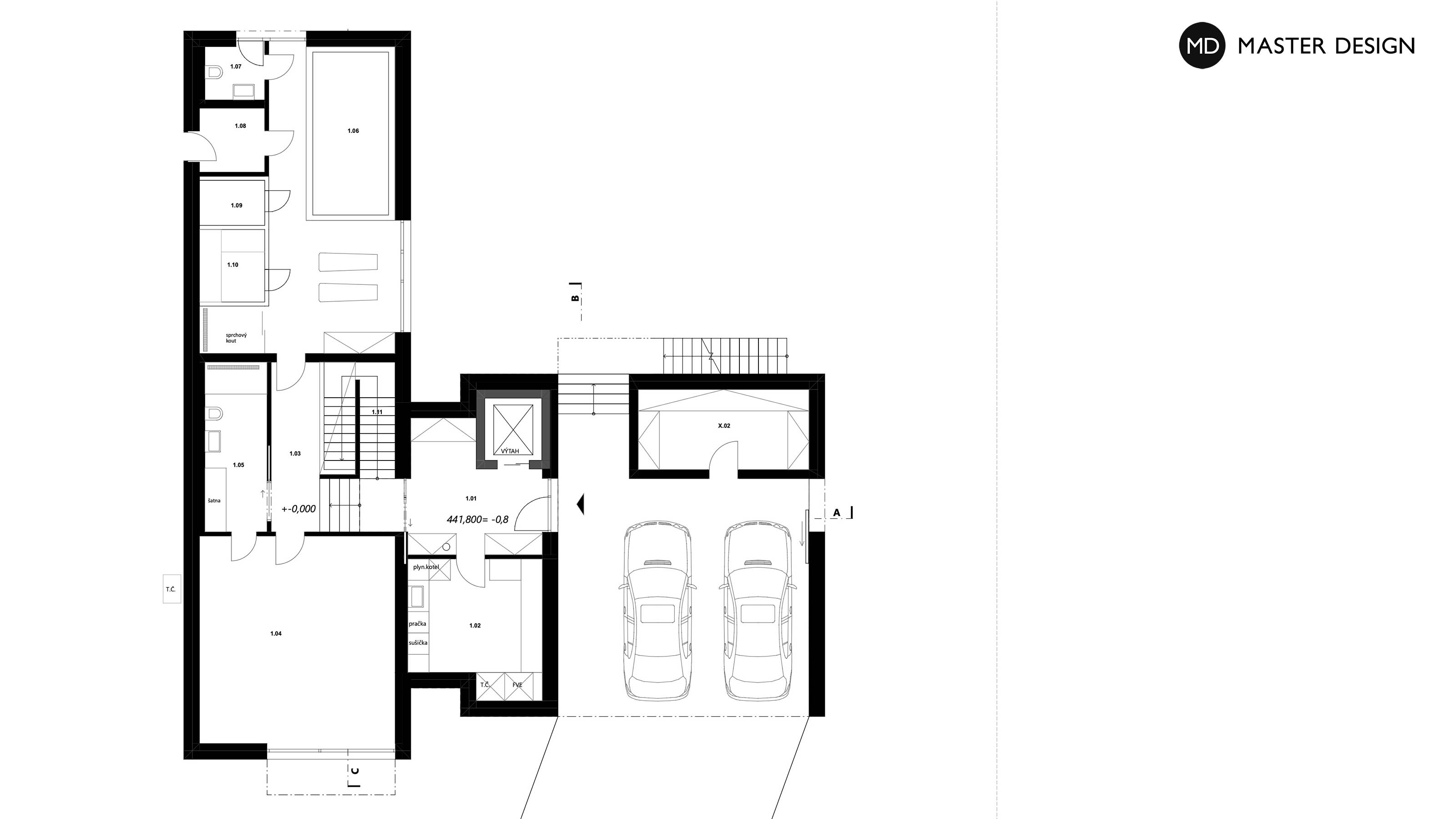 Wooden house is a place for whole family meetingsDražejov - visualisation3