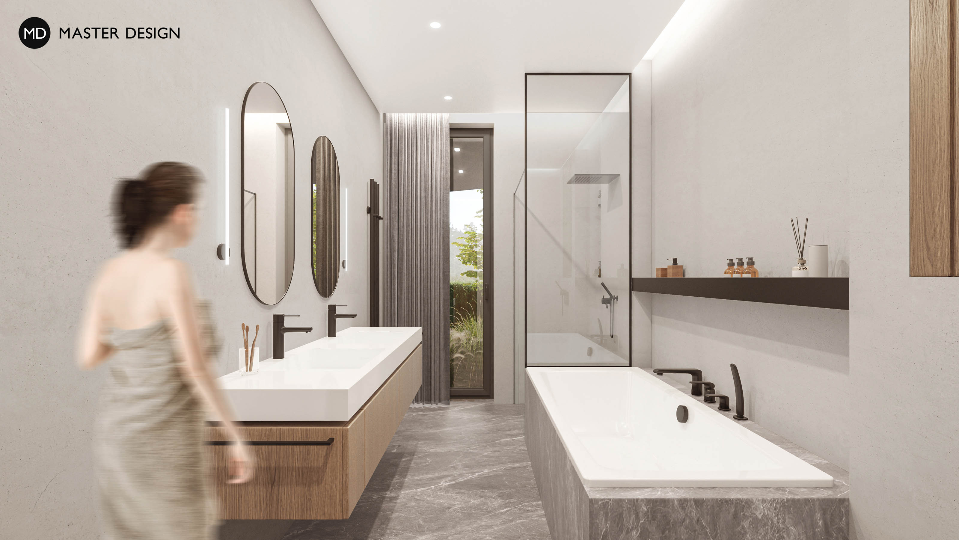 Interiér luxusního bungalovu do tvaru hvězdyUnhošť - vizualizace5 Interiér luxusního bungalovu do tvaru hvězdyUnhošť - vizualizace5