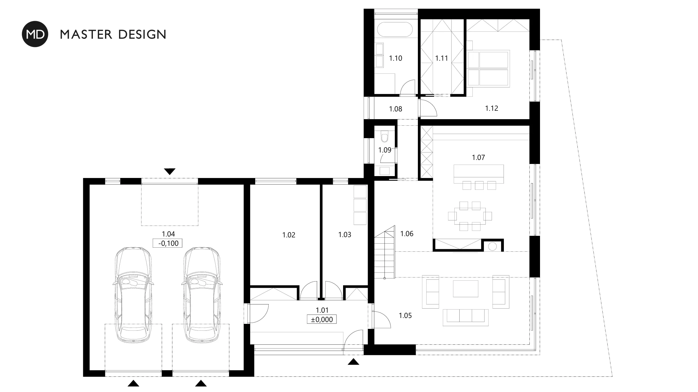 Luxury low energy house in a mountainous landscapeBocanovice - visualisation5