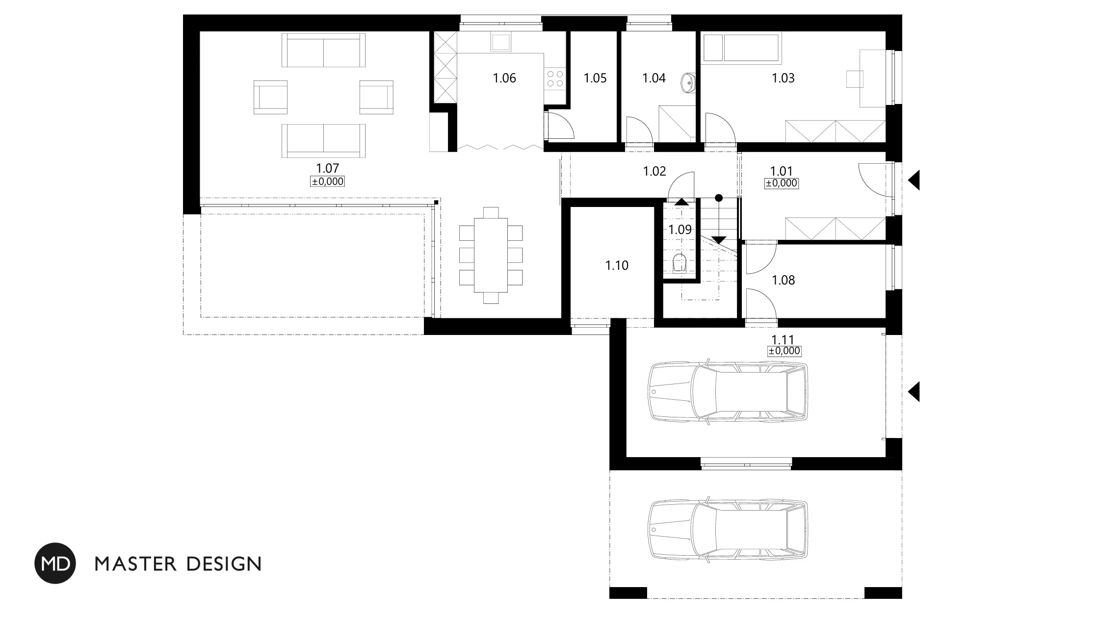 Two-storey low-energy house with a large covered terracePraha Čestlice - visualisation5