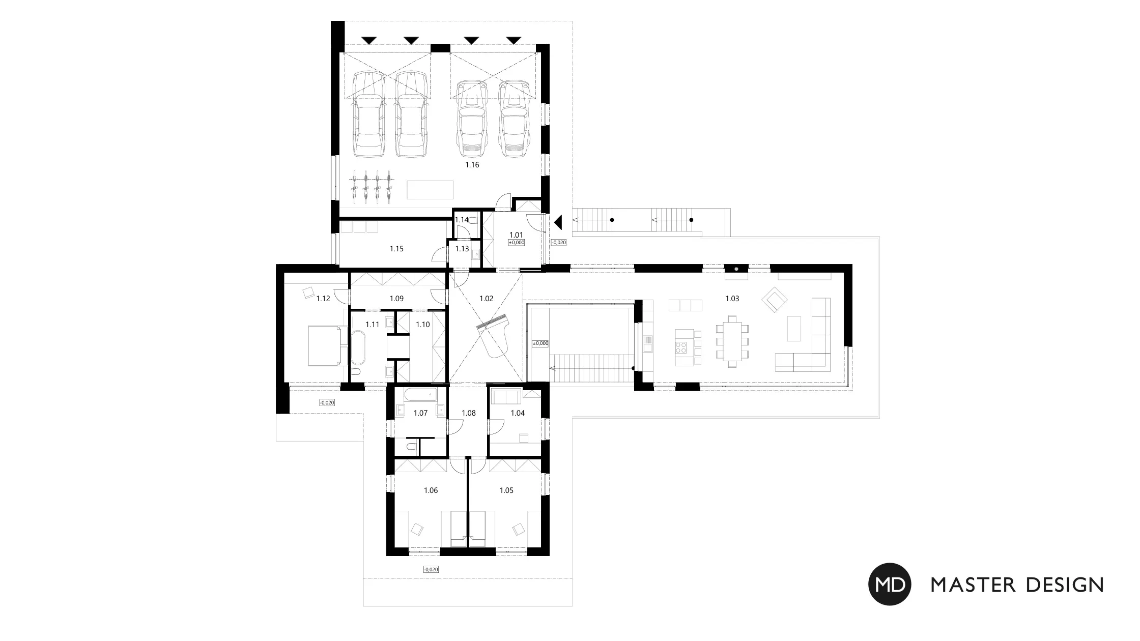 Luxury low energy bungalow on a gentle slopeKlimkovice - visualisation5 Luxury low energy bungalow on a gentle slopeKlimkovice - visualisation5