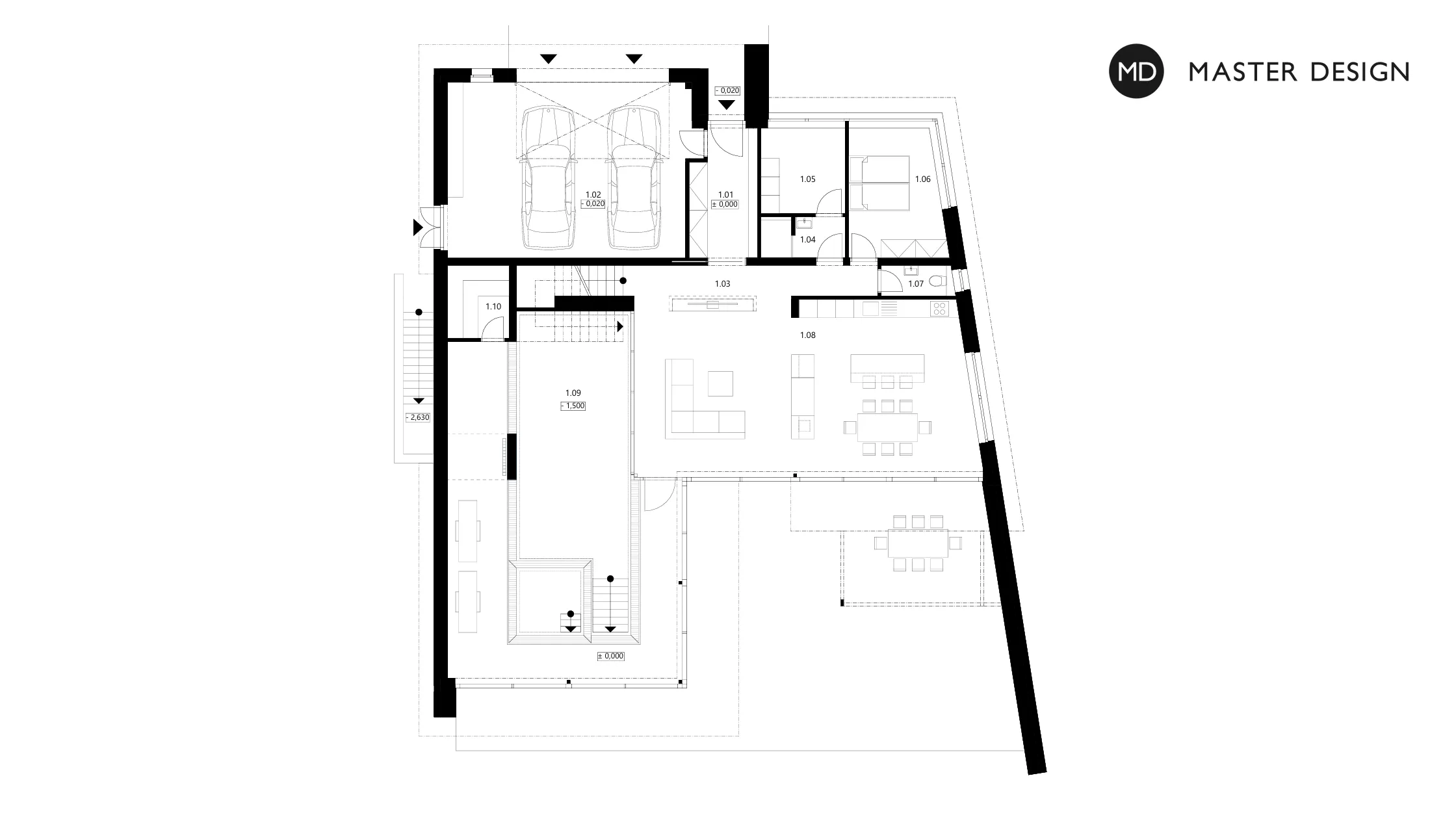 Luxury three-storey house with indoor swimming poolTovéř u Olomouce - visualisation5