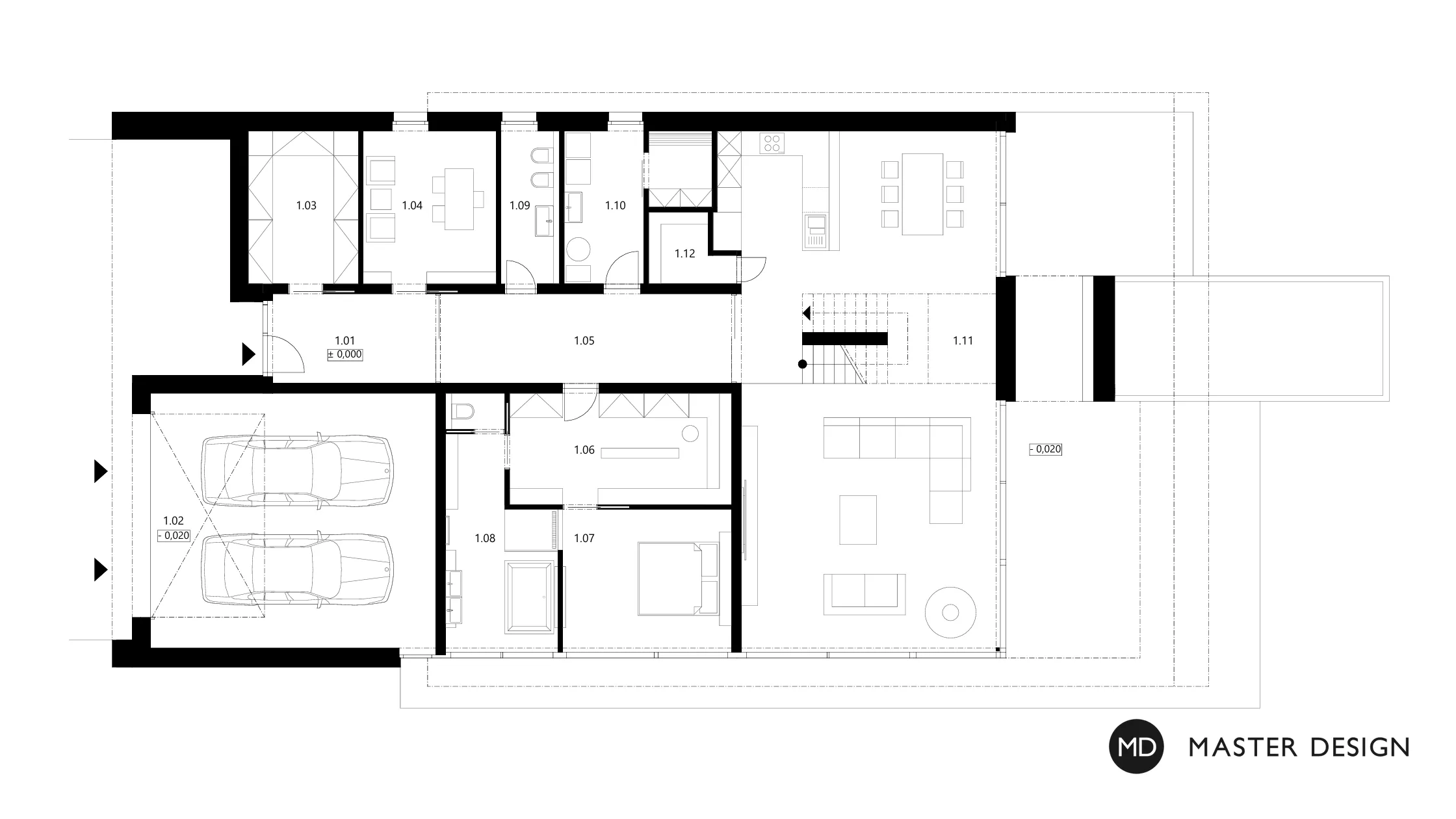Luxusní dvoupodlažní dům s designovou stavební konstrukcíMalé Kyšice - vizualizace6