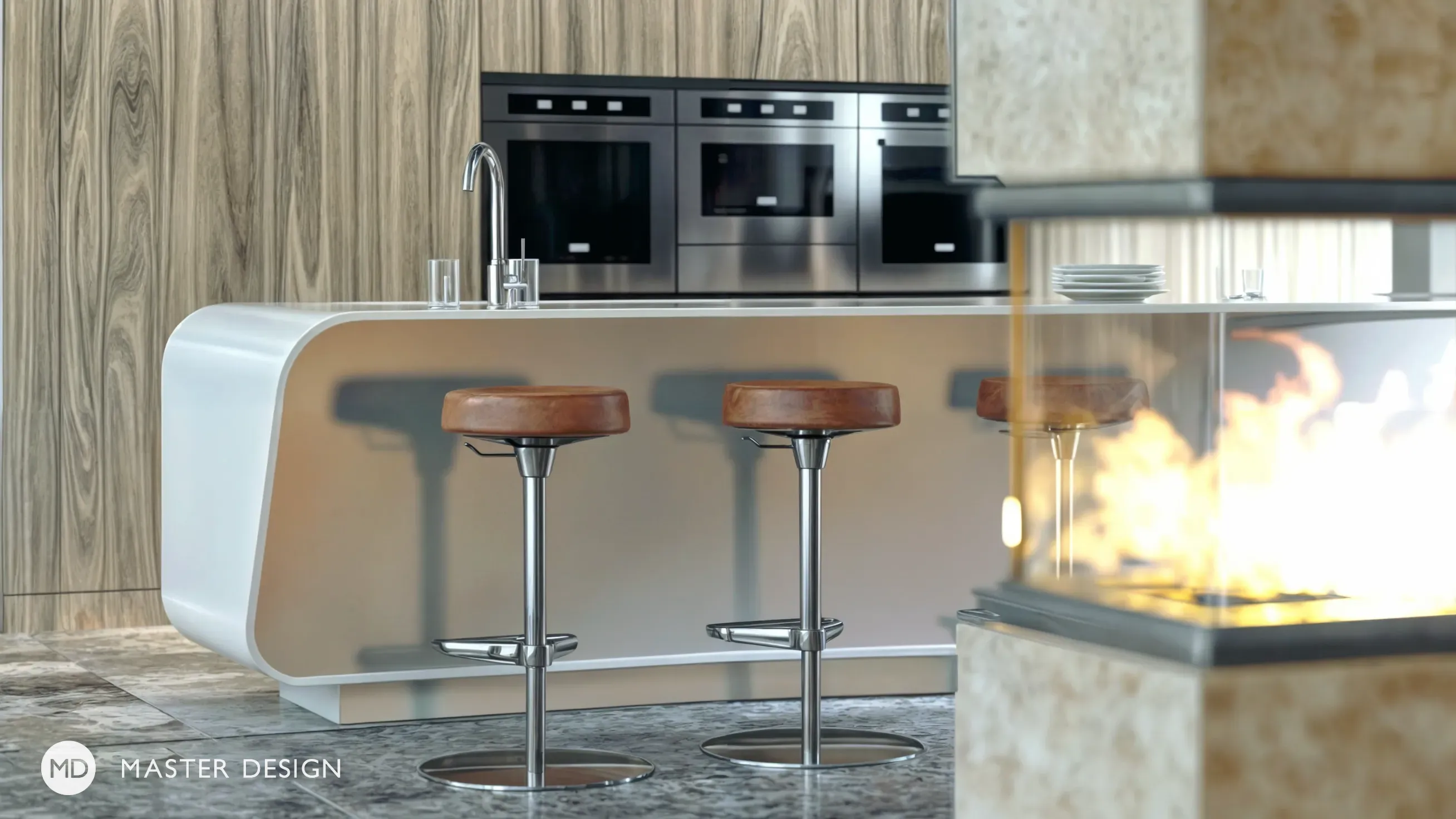 Family house interiorTábor - visualisation4