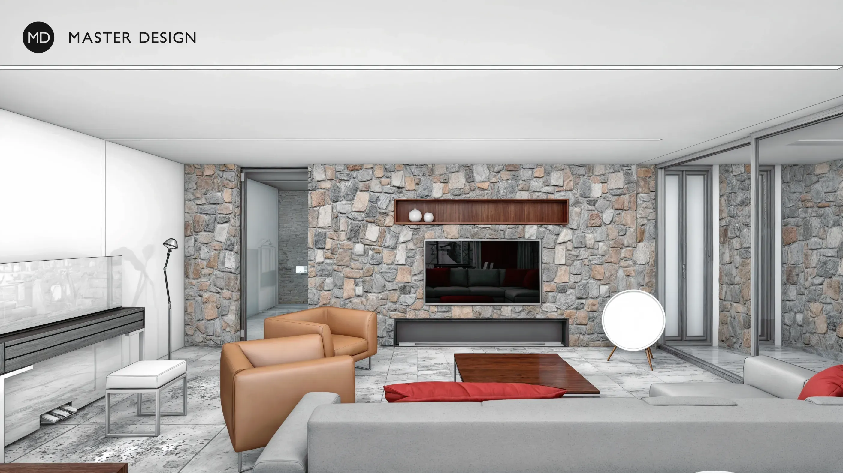 Family house interiorPraha Hořovice - visualisation19