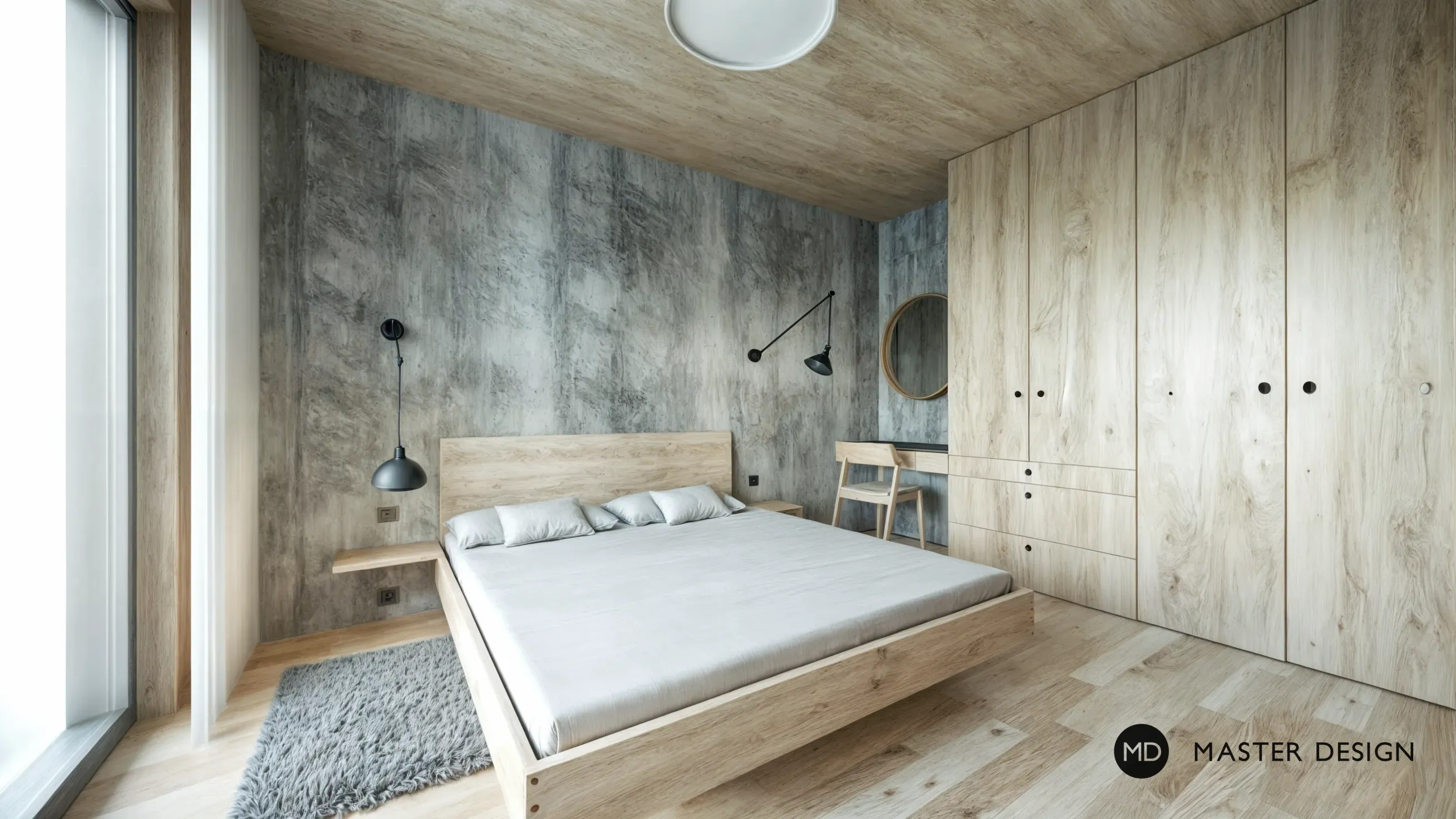 Interiors with wooden walls for pension inPredlitz - visualisation4