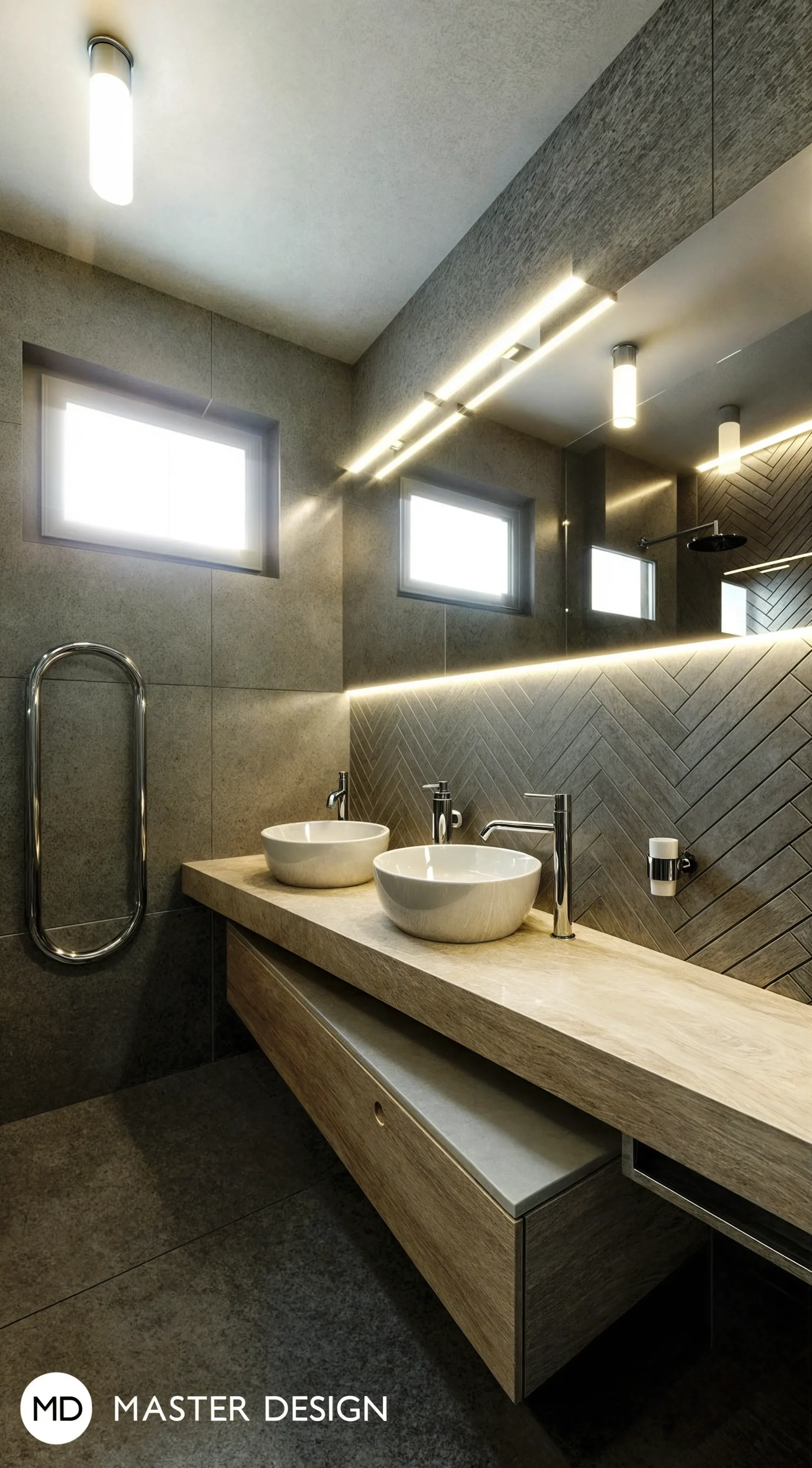 Interiors with wooden walls for pension inPredlitz - visualisation12
