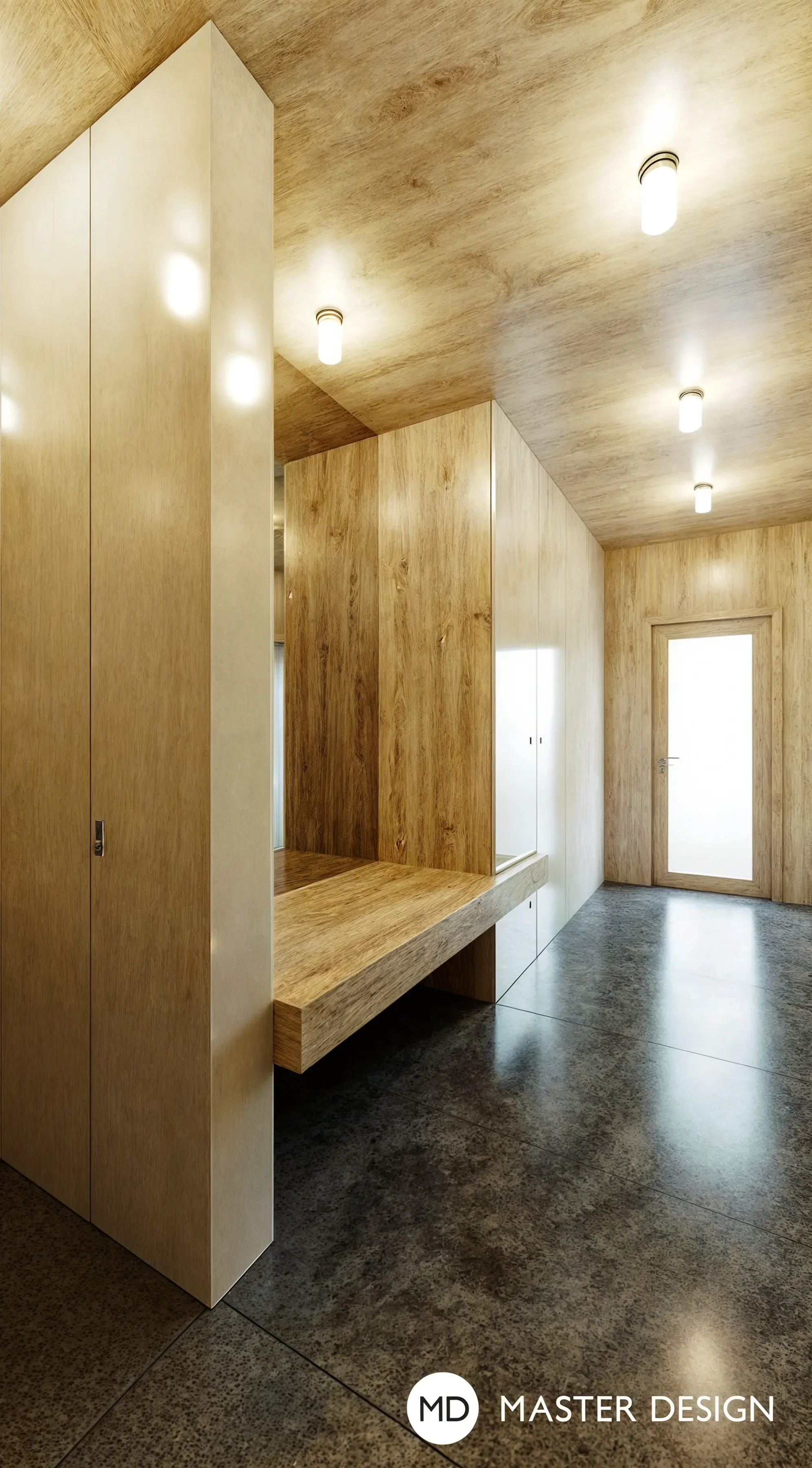 Interiors with wooden walls for pension inPredlitz - visualisation13 Interiors with wooden walls for pension inPredlitz - visualisation13