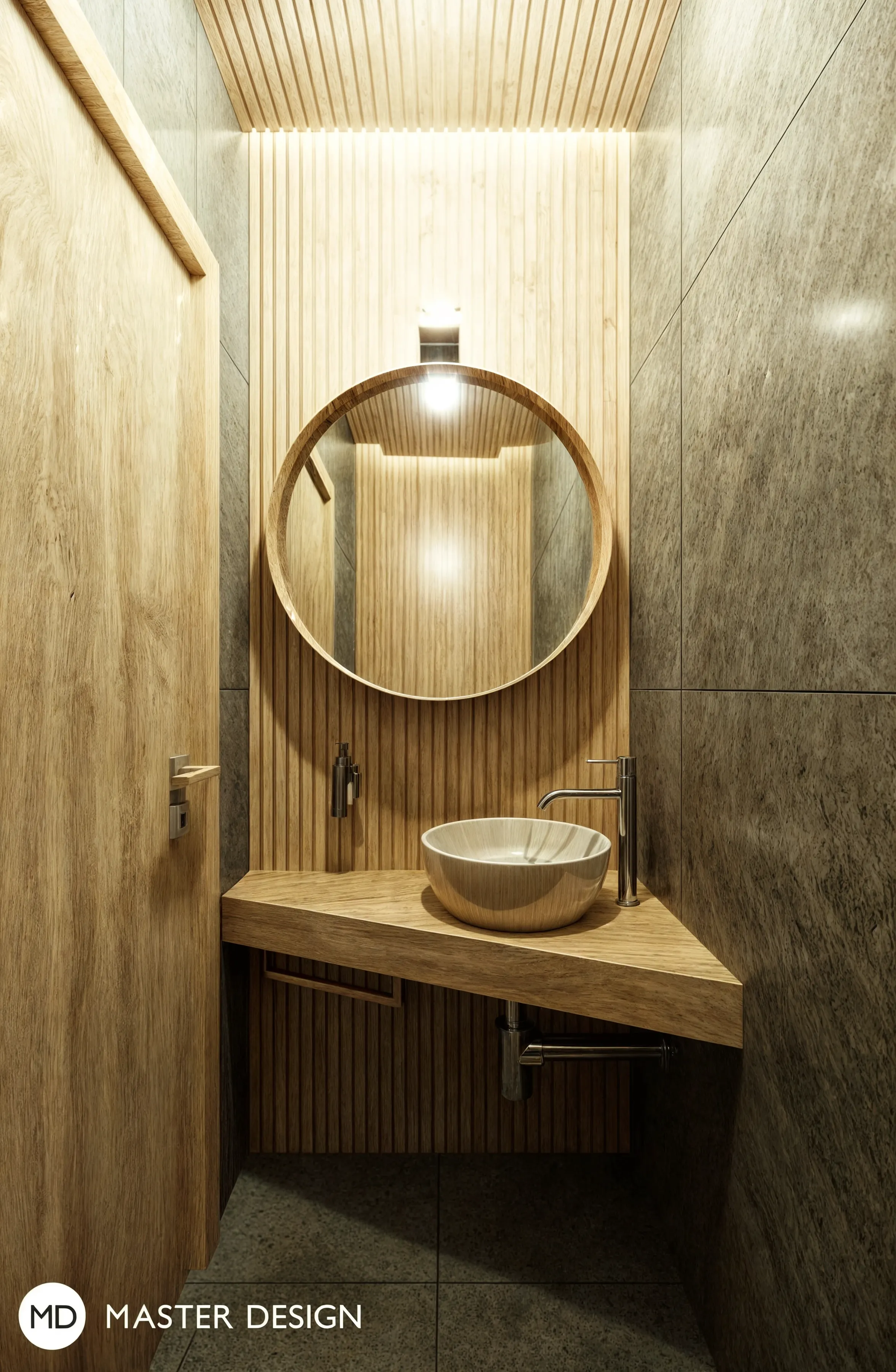 Interiors with wooden walls for pension inPredlitz - visualisation17