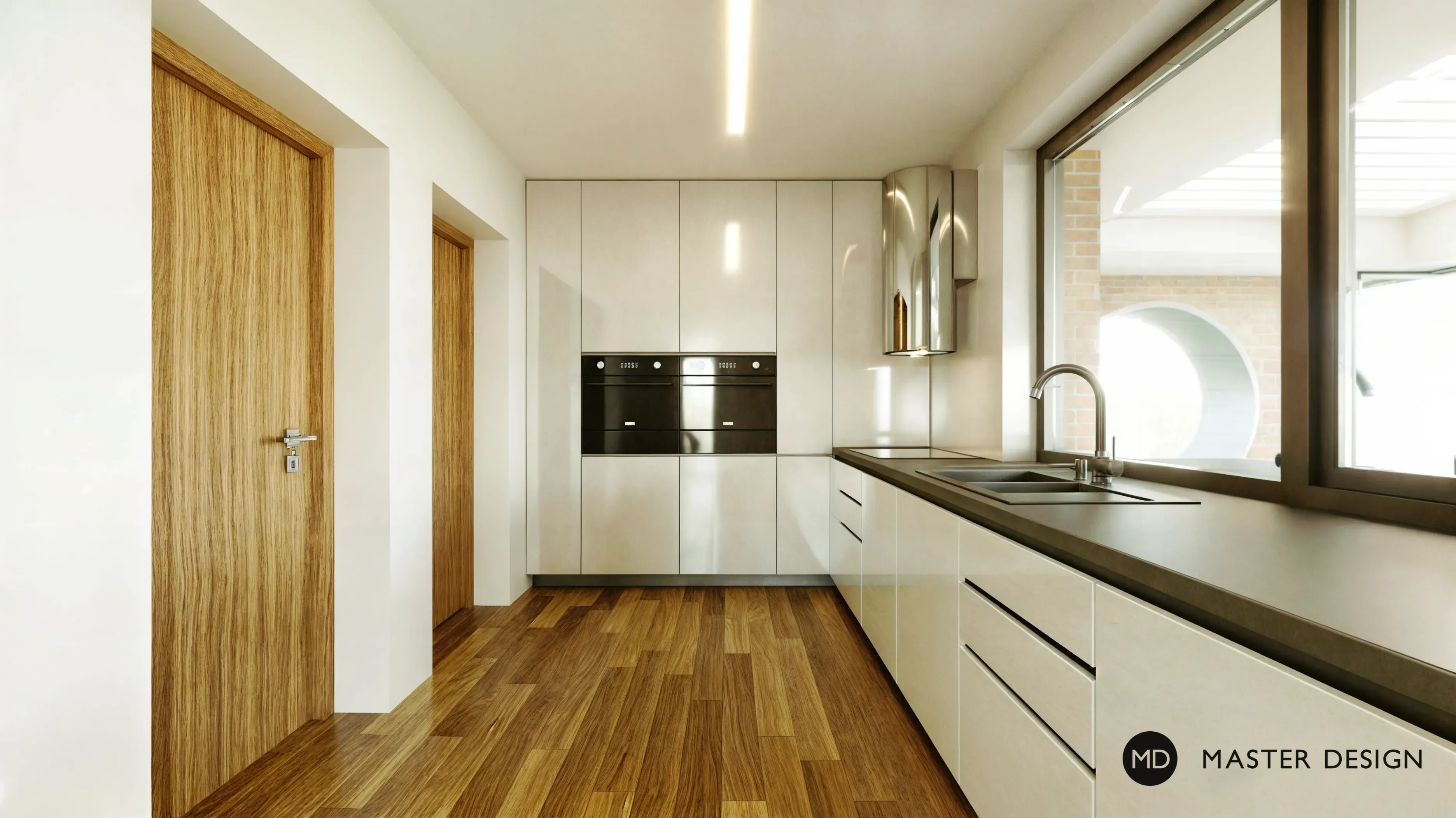 Interior of family house reconstruction with oak floor - Křinice u Broumova - preview