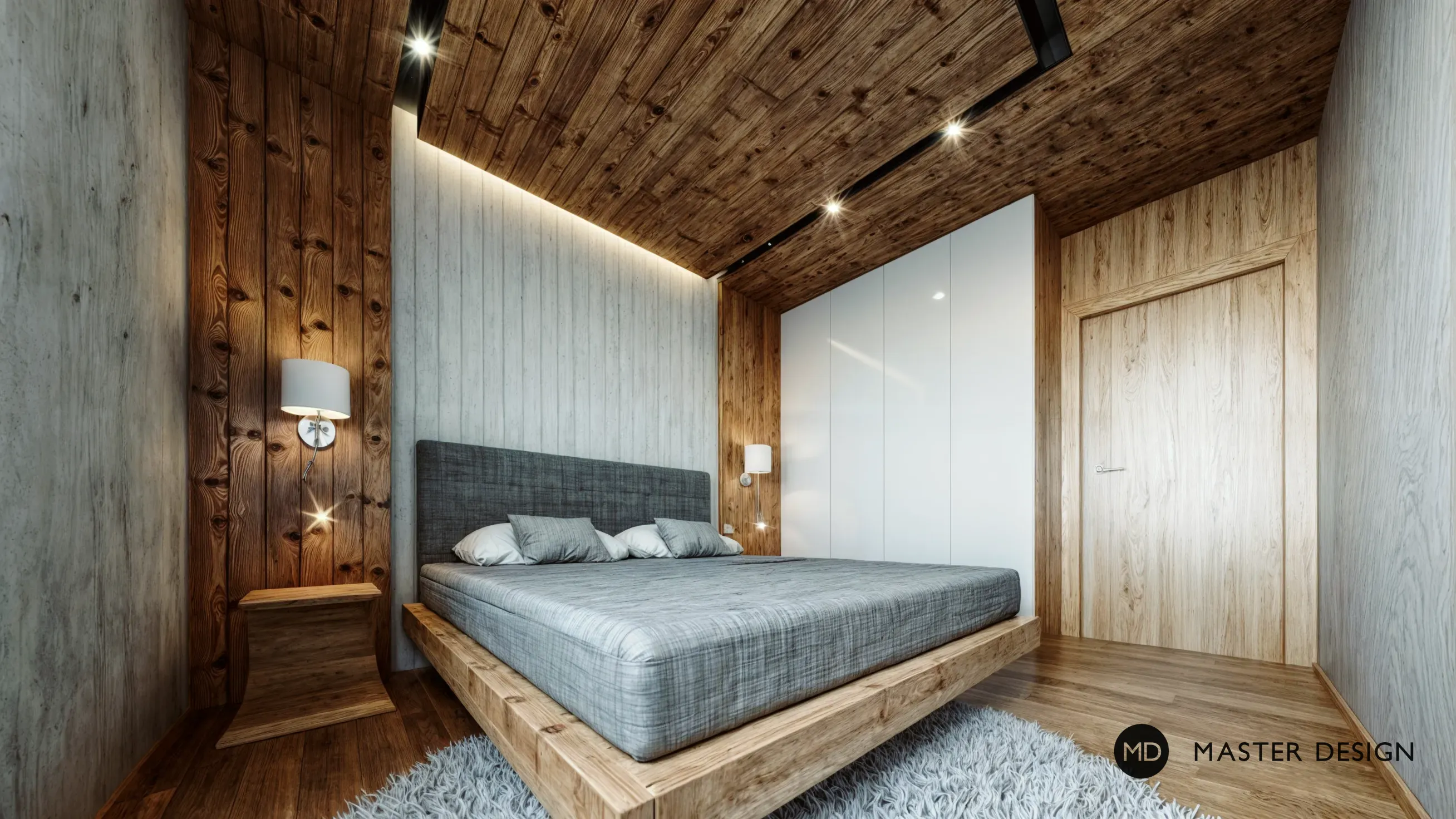 Mountain pension interiors with roof apartmentsRakousko Turrach - visualisation13
