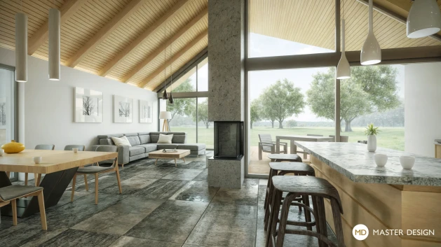 Family house interior - Braškov - main visualisation