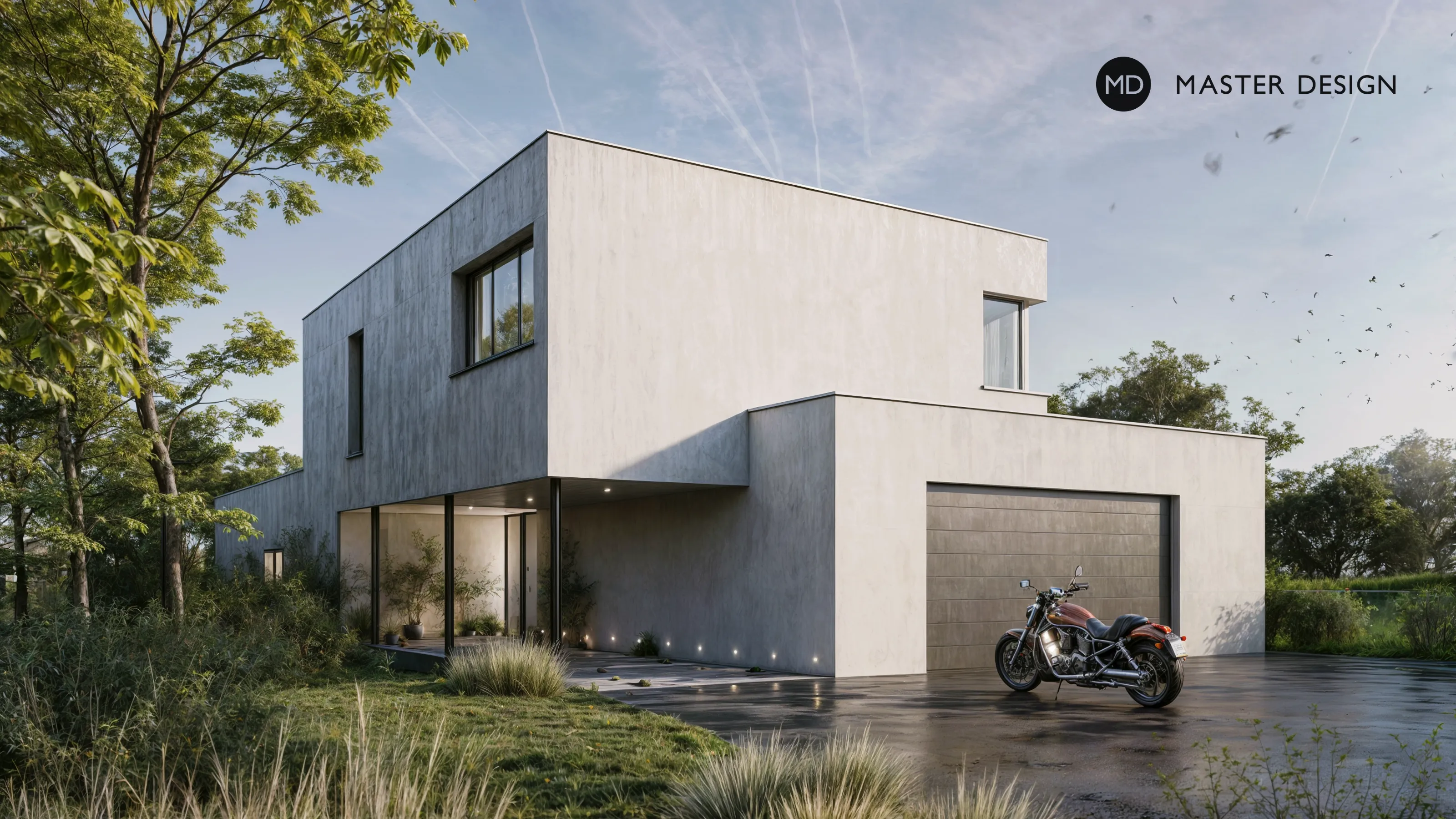 A House with Distinctive Lines and Wooden Cladding of the FacadesVrátkov - visualisation2