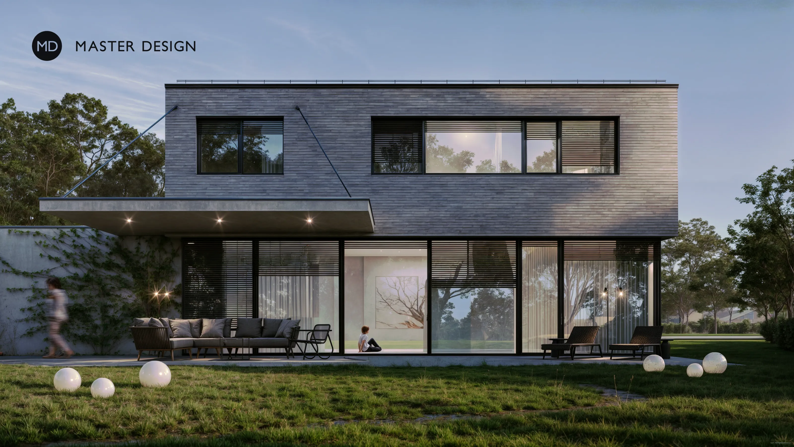 Family House with a Facade Made of Brick Strips - Roztoky u Prahy - preview