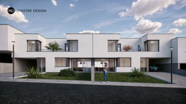 Soubor řadových domů se střešními terasami - Stará Plesná - hlavní vizualizace