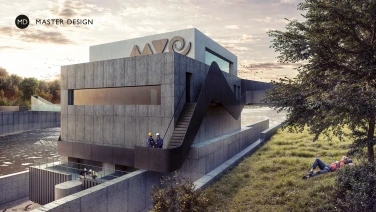 Hydroelectric power station with own water wave - Dubina - main visualisation