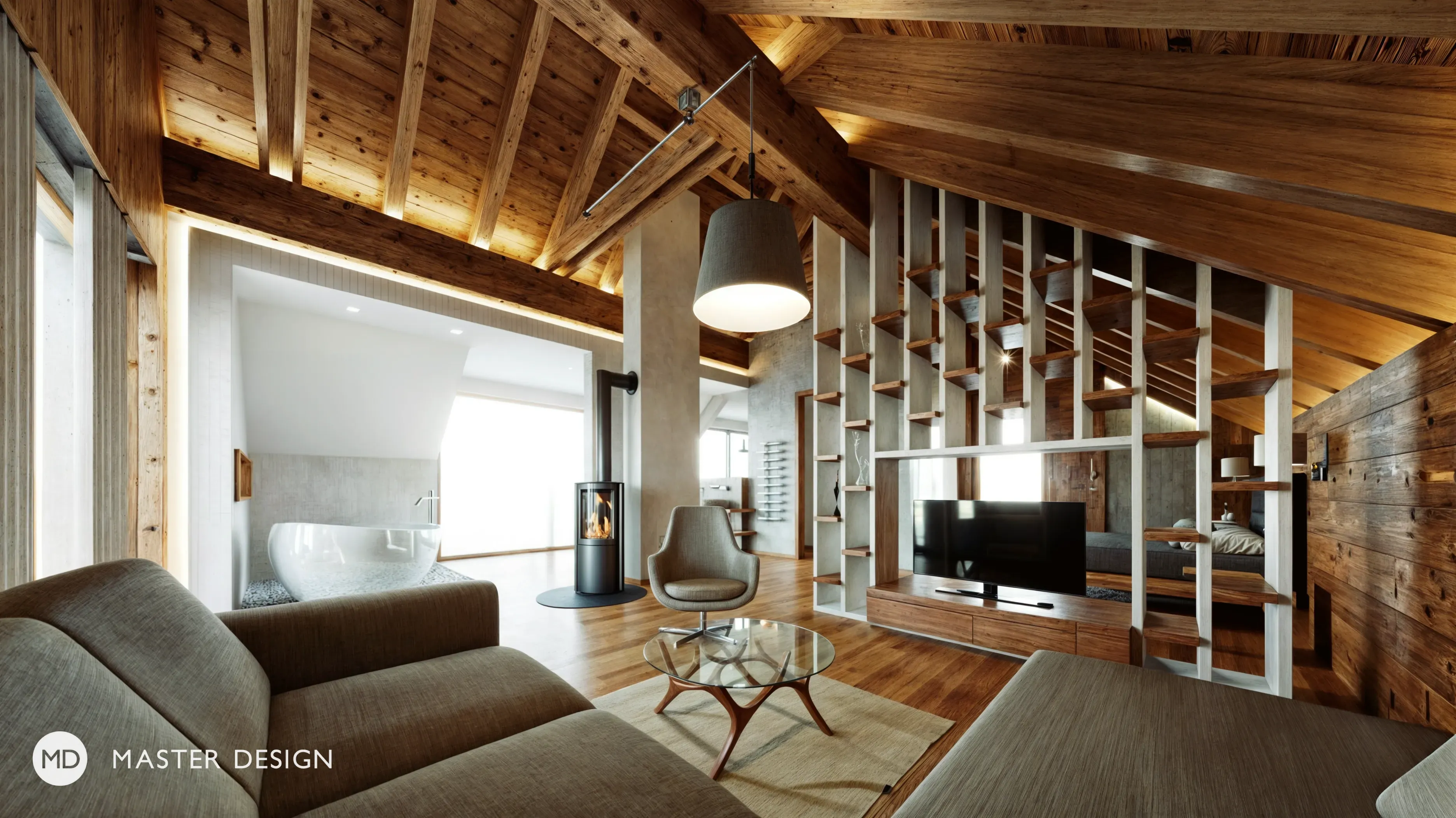 Mountain pension interiors with roof apartments - Rakousko Turrach - preview