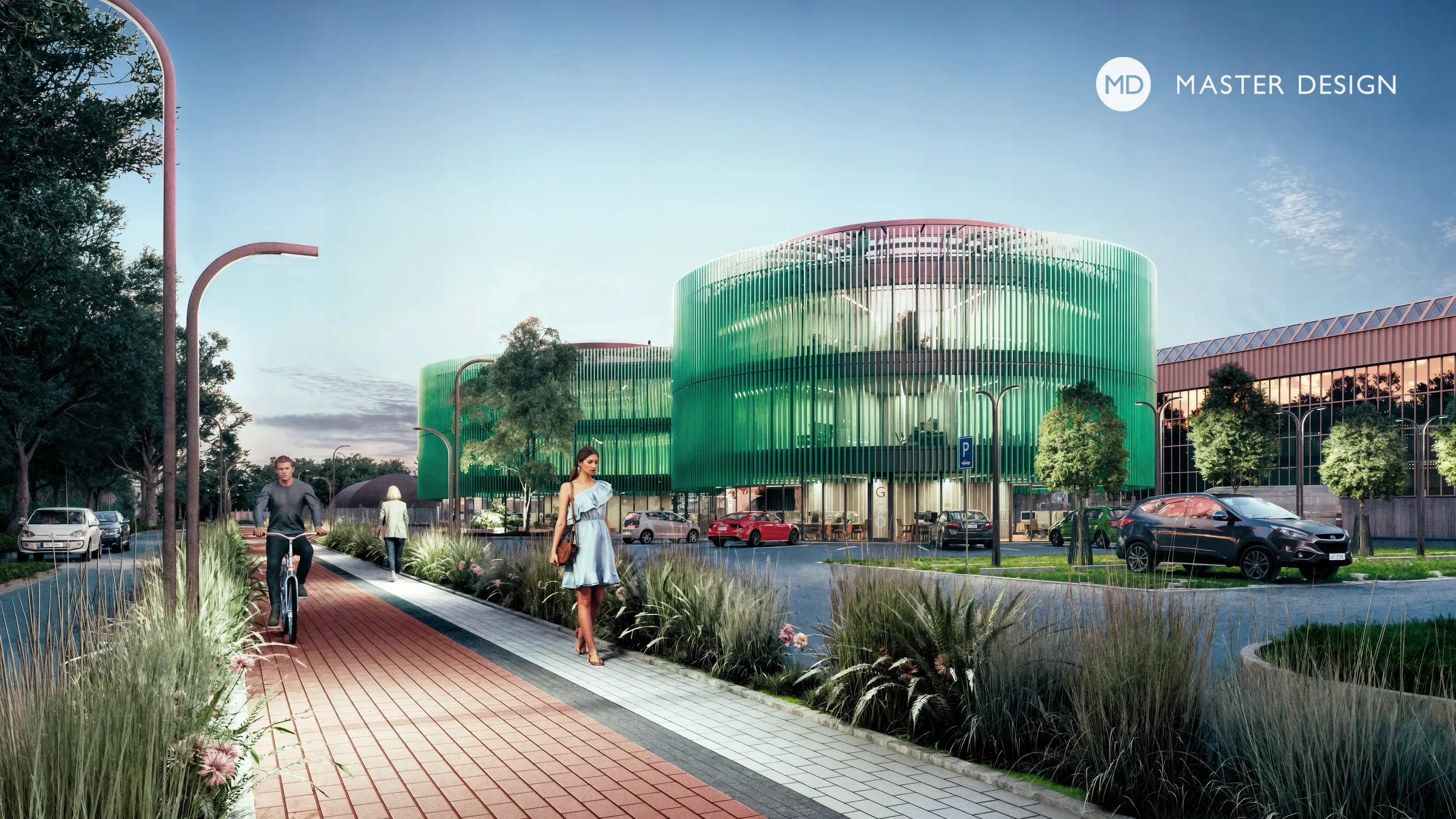 Moderní lékařská klinika organického tvaruOlomouc - vizualizace2 Moderní lékařská klinika organického tvaruOlomouc - vizualizace2