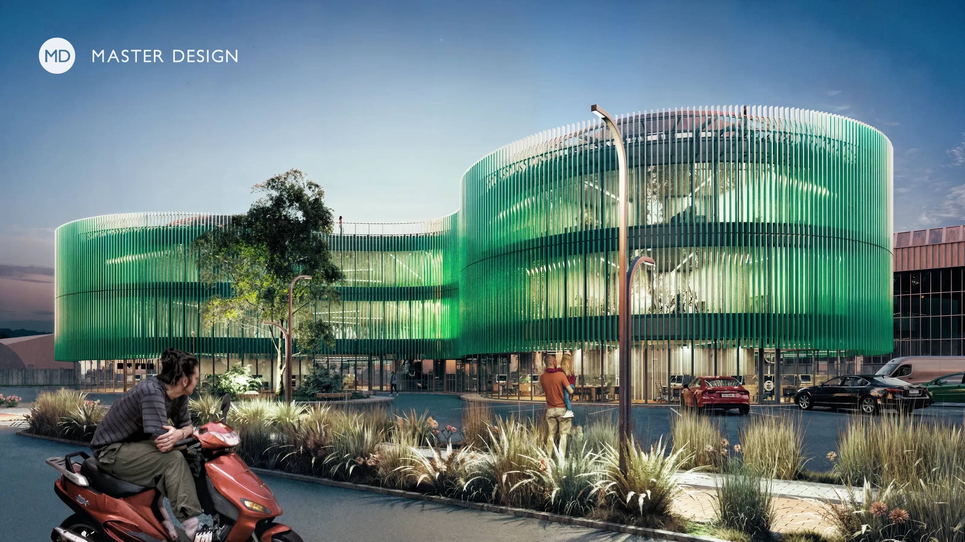 Moderní lékařská klinika organického tvaruOlomouc - vizualizace3 Moderní lékařská klinika organického tvaruOlomouc - vizualizace3