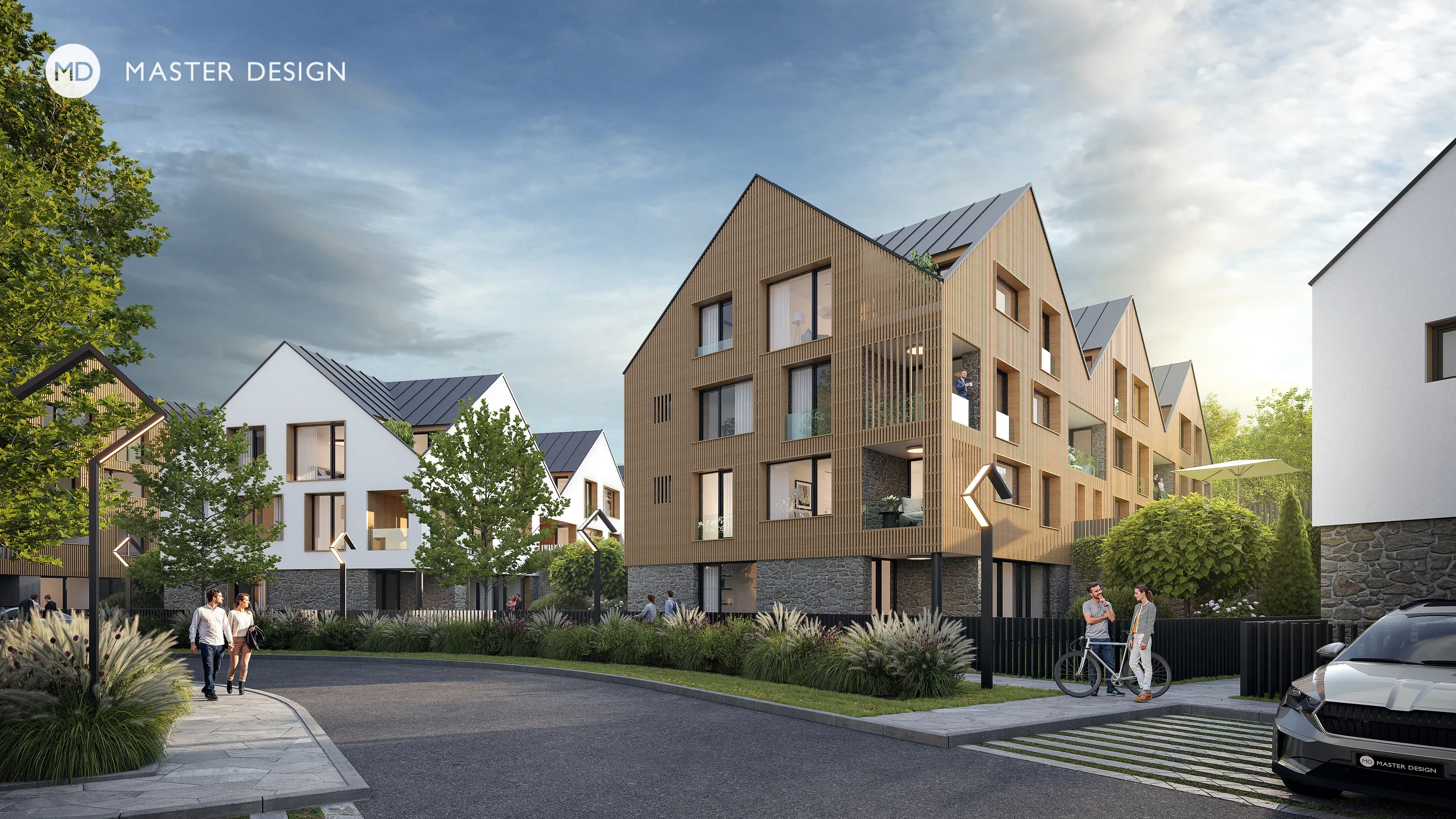 Developerský projekt bytových domů a řadových domů u řekyOstravice - vizualizace4 Developerský projekt bytových domů a řadových domů u řekyOstravice - vizualizace4