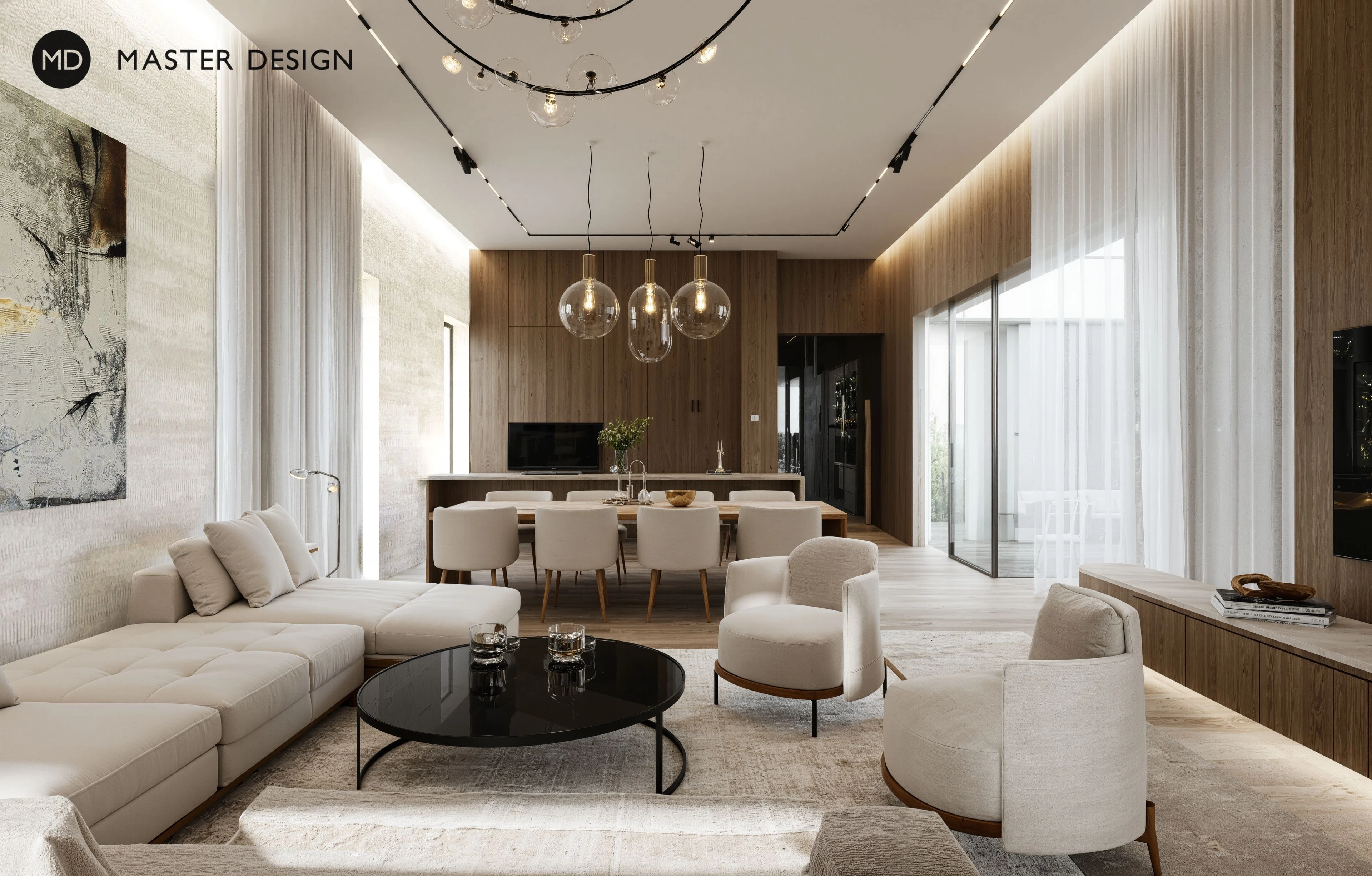 Bílý minimalistický rodinný dům na kraji údolíPraha - vizualizace5 Bílý minimalistický rodinný dům na kraji údolíPraha - vizualizace5
