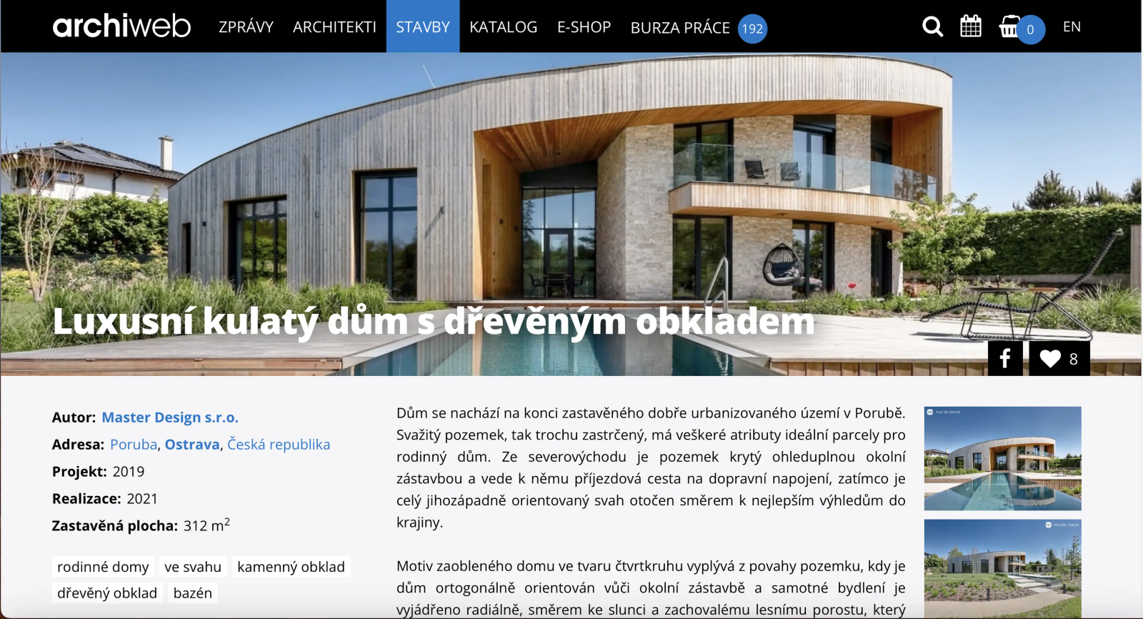 Kruhový dům, za který jsem obdrželi cenu Stavby roku MSK 2023, naleznete na archiwebu.