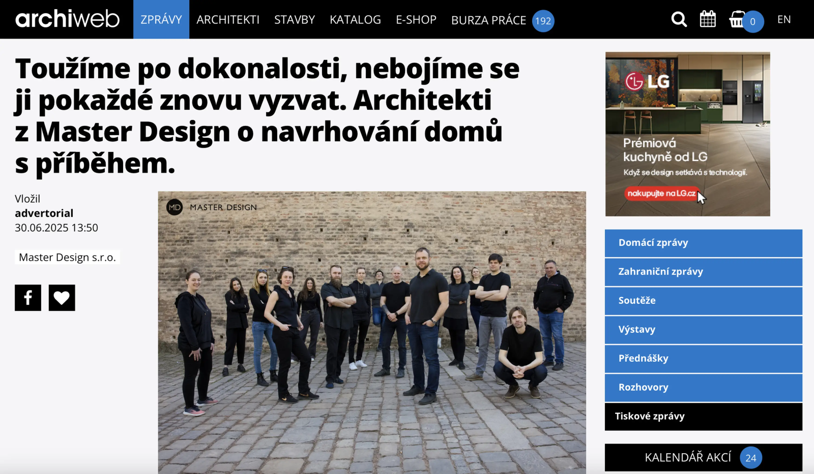 O našem ateliéru, hodnotách a lidech. Na archiwebu.
