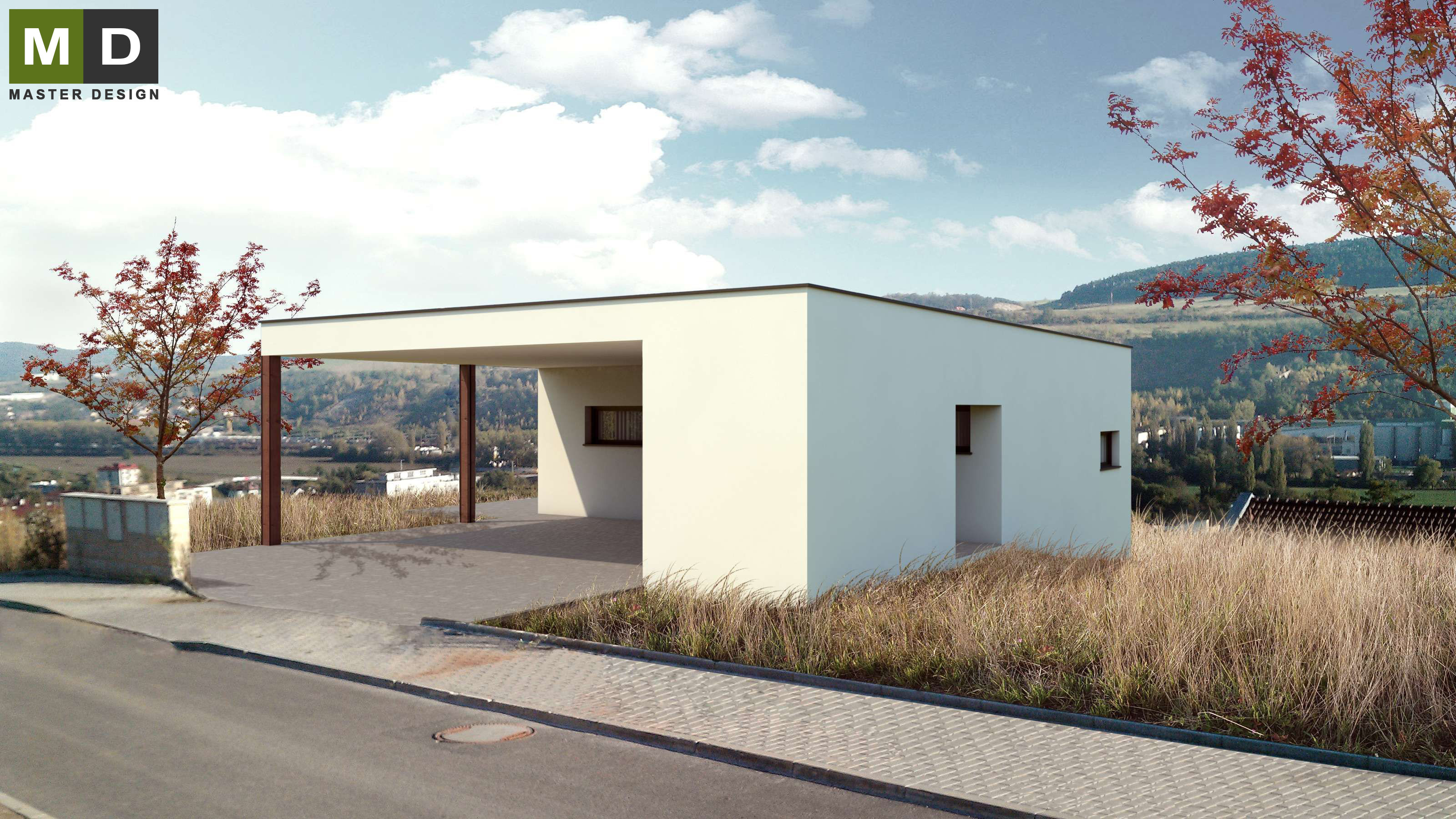 Malý ekonomický dům ve svahu s obrácenými patryBeroun - vizualizace2 Malý ekonomický dům ve svahu s obrácenými patryBeroun - vizualizace2