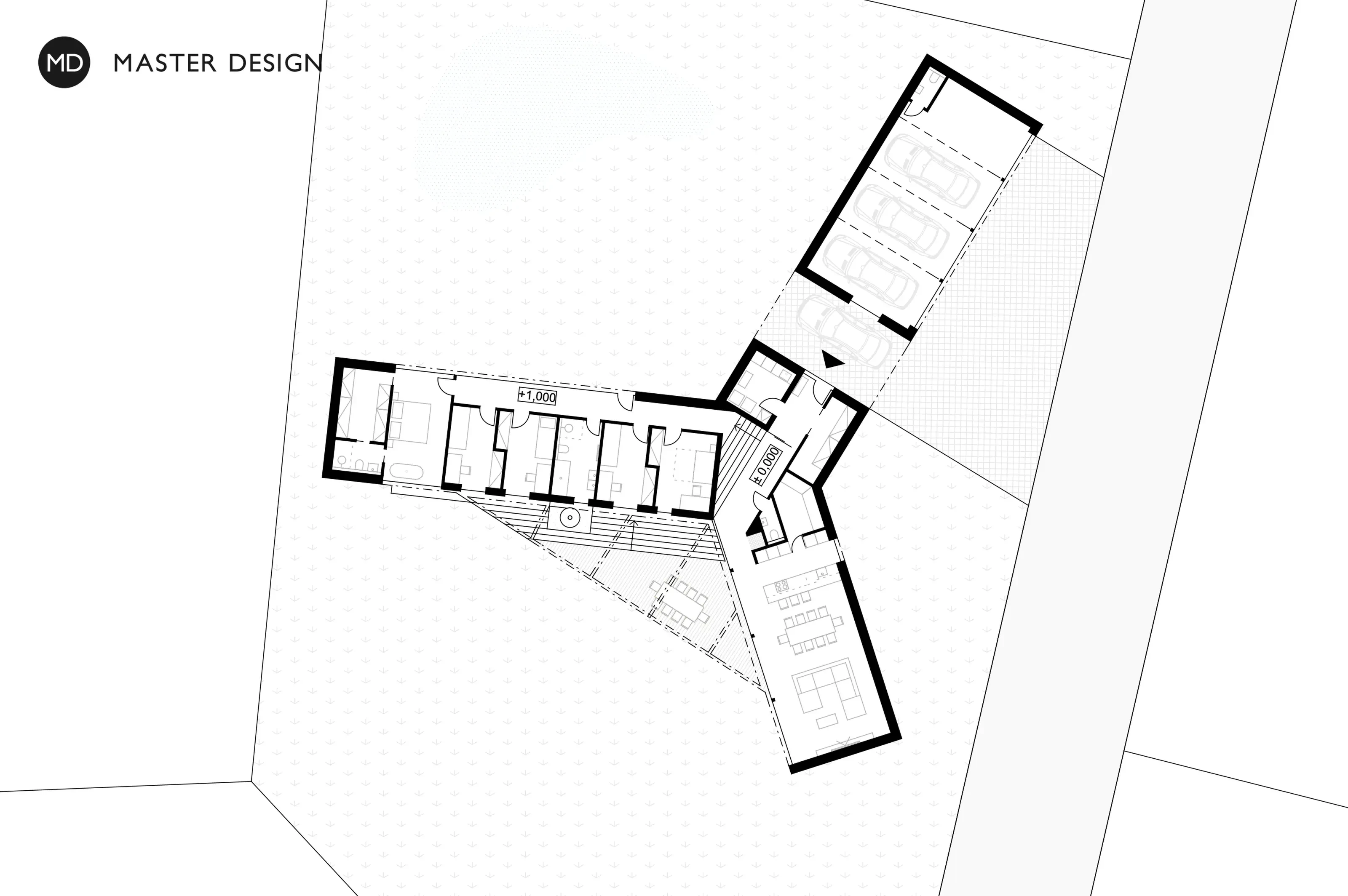 Luxusní bungalov ve tvaru hvězdyUnhošť - vizualizace7 Luxusní bungalov ve tvaru hvězdyUnhošť - vizualizace7