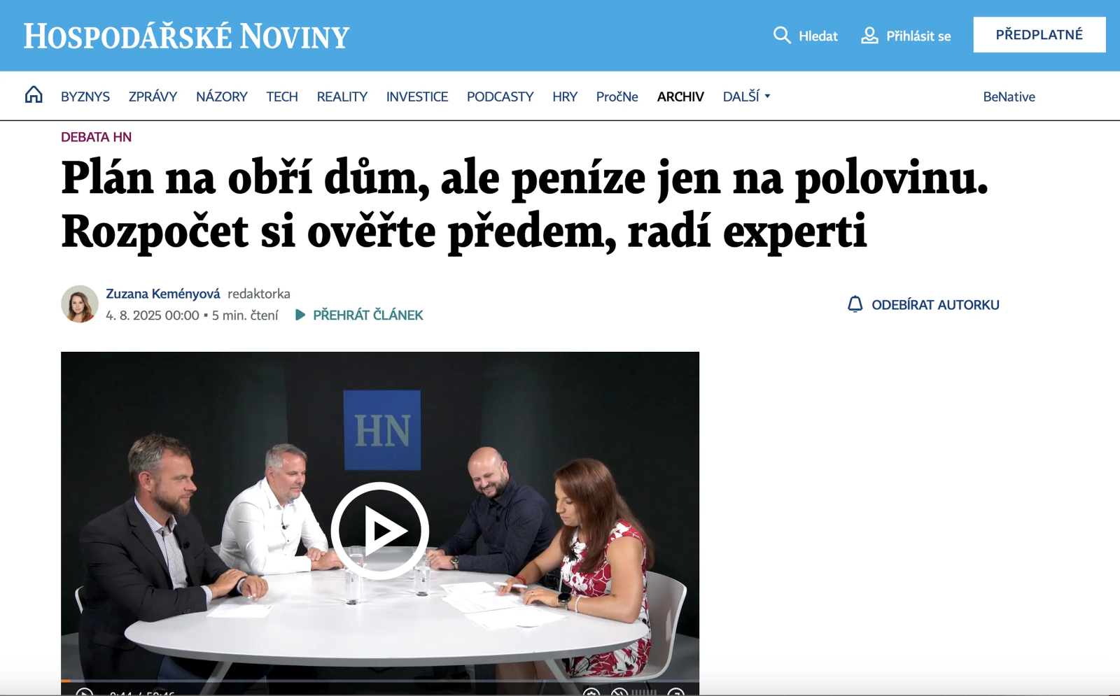 "Je to o Vašich životních prioritách." Michal Janáč byl přizván do rozhovoru pro HN, k dispozici i v audio verzi.