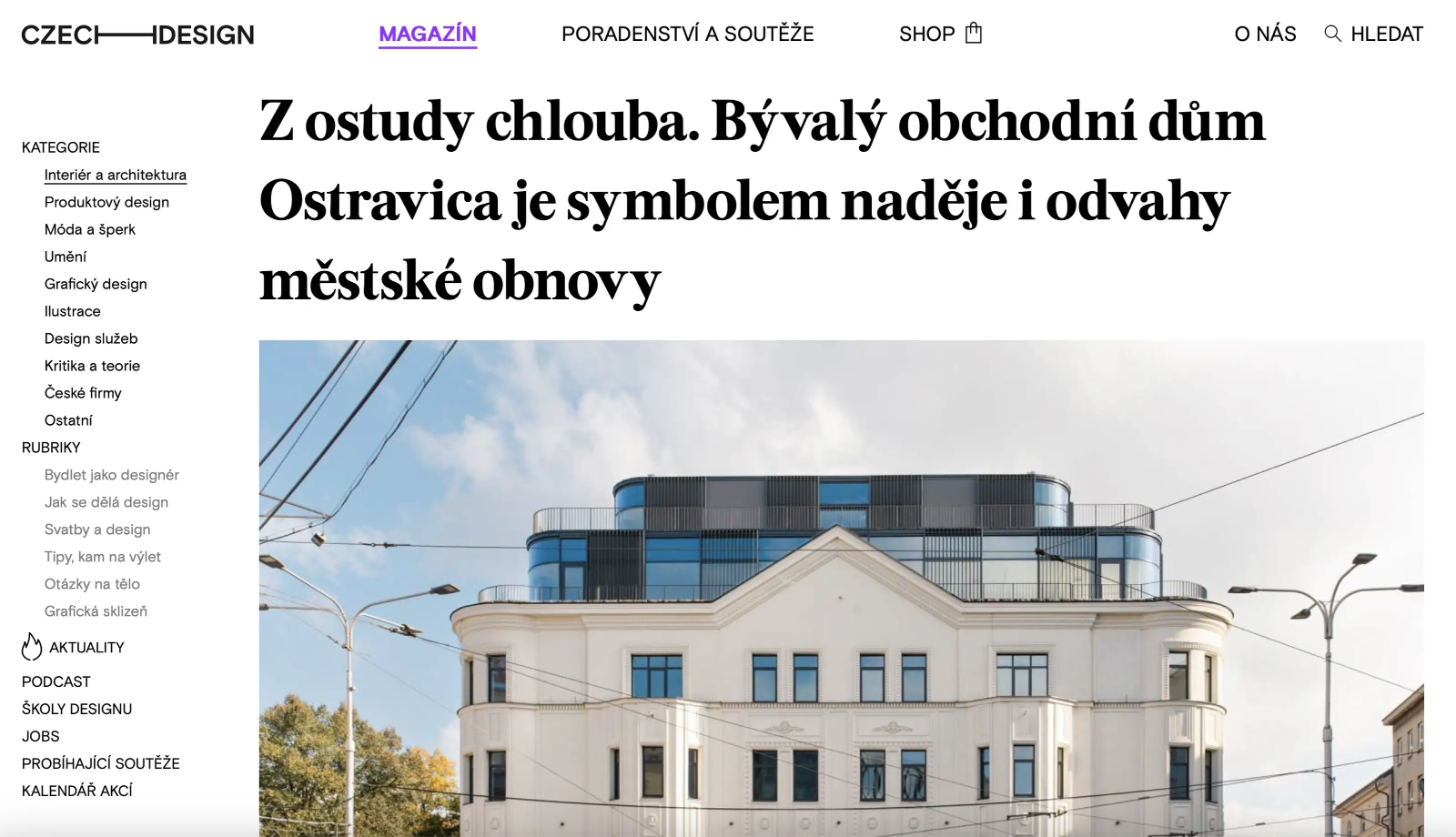 Jeden z našich největších projektů rekonstrukce veřejných domů na CZECHDESIGN.